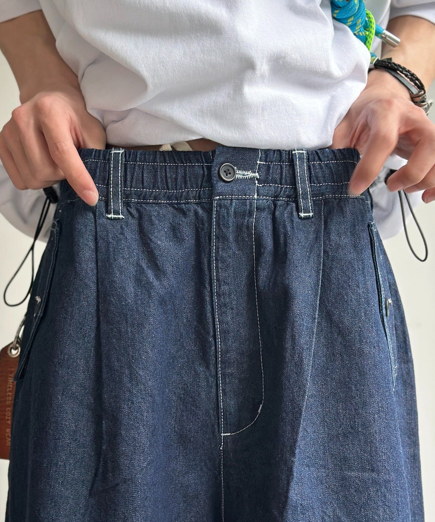 CPCM(シーピーシーエム) 綿麻ニータックパンツ