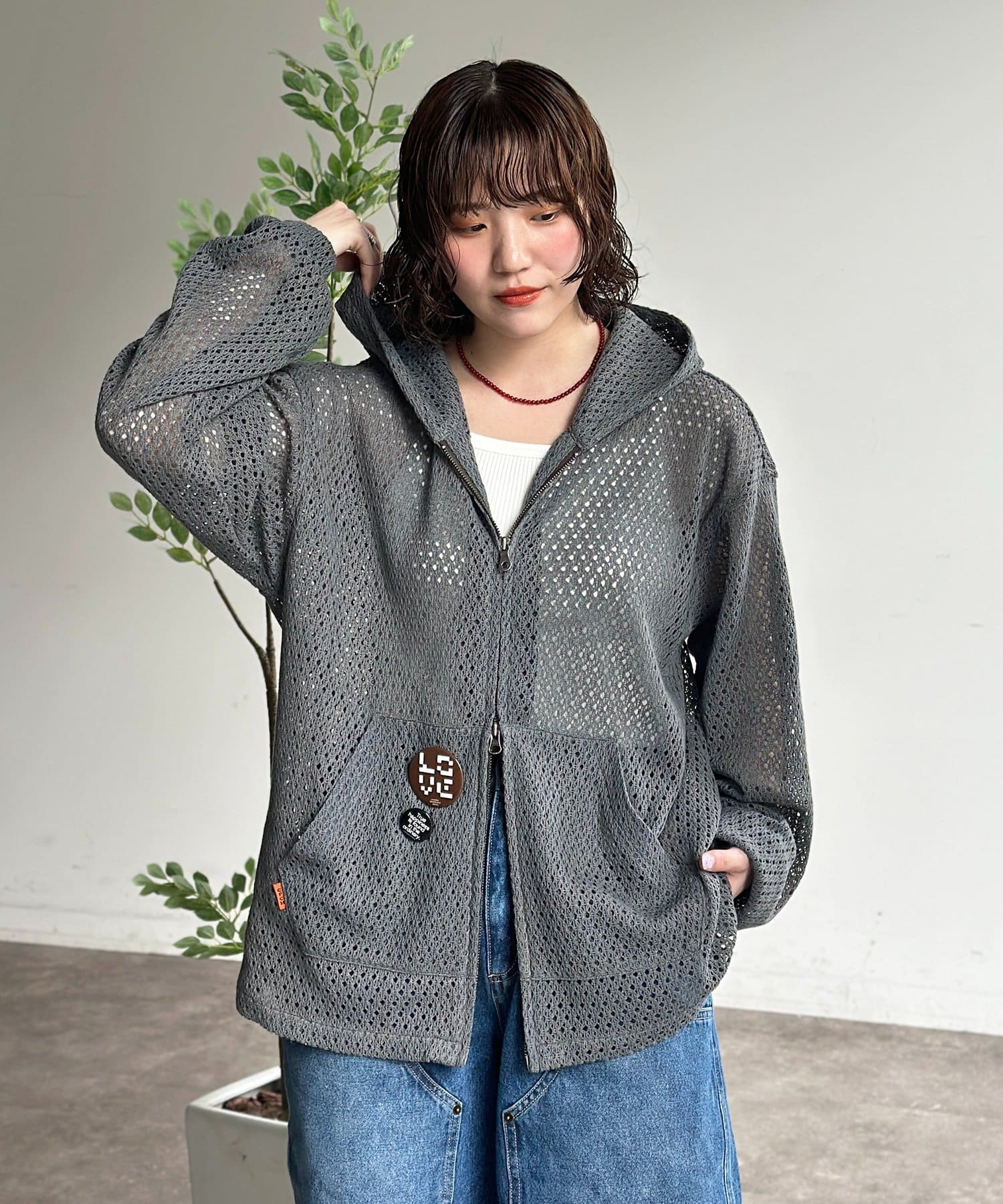 CPCM(シーピーシーエム) レースジップパーカー