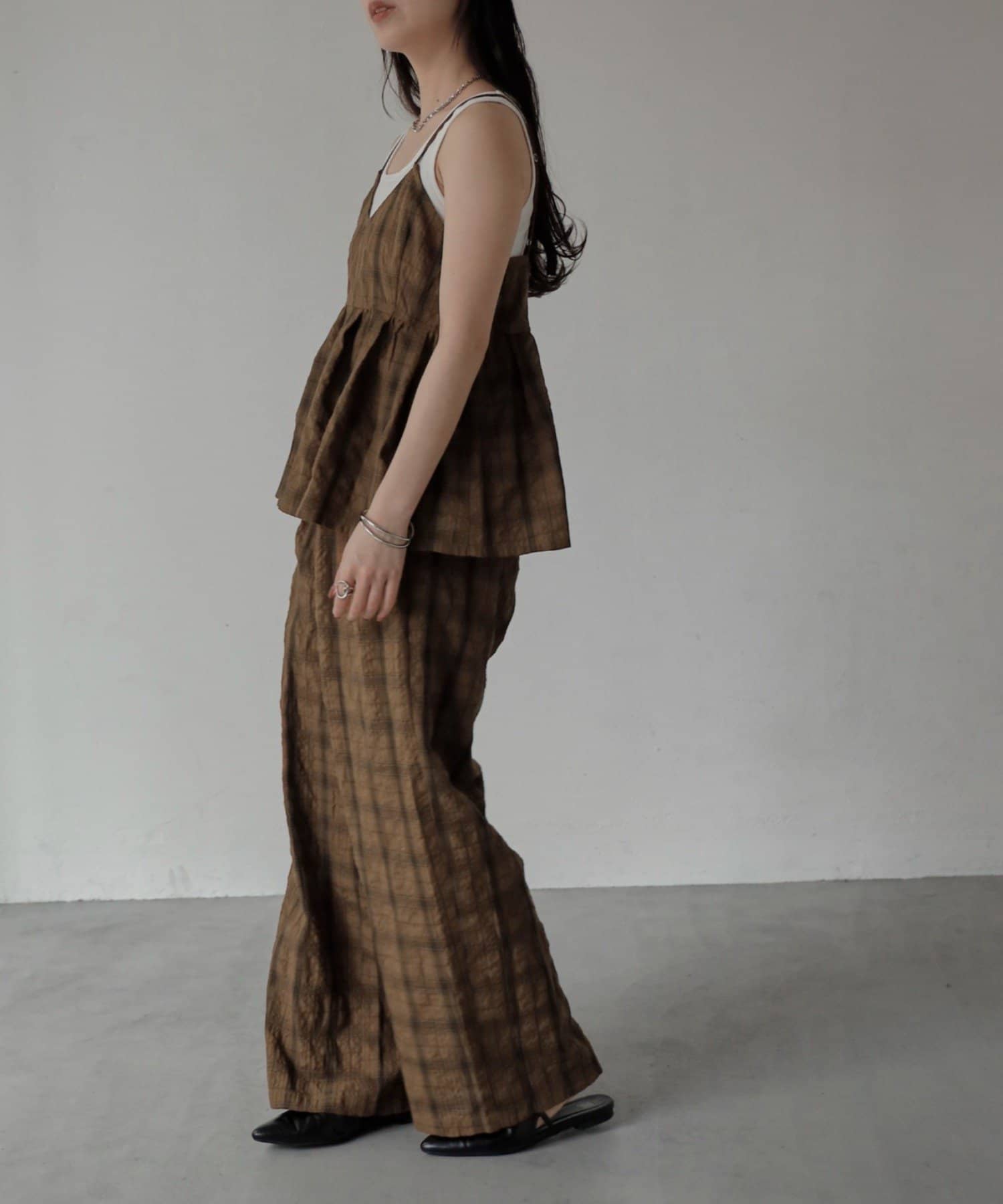 COLONY 2139(コロニー トゥーワンスリーナイン) 【セットアップ対応】TCチェックキャミブラウス