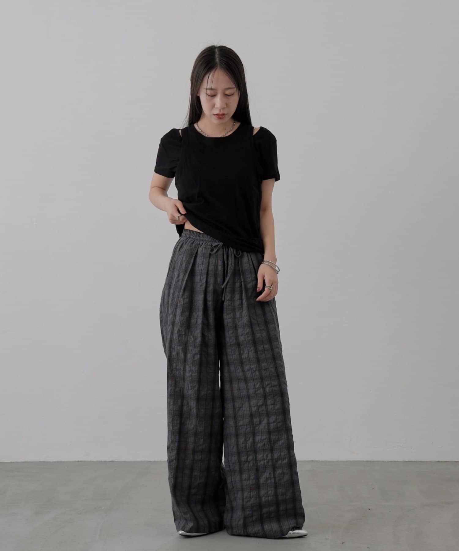 COLONY 2139(コロニー トゥーワンスリーナイン) 【セットアップ対応】TCチェックイージーパンツ