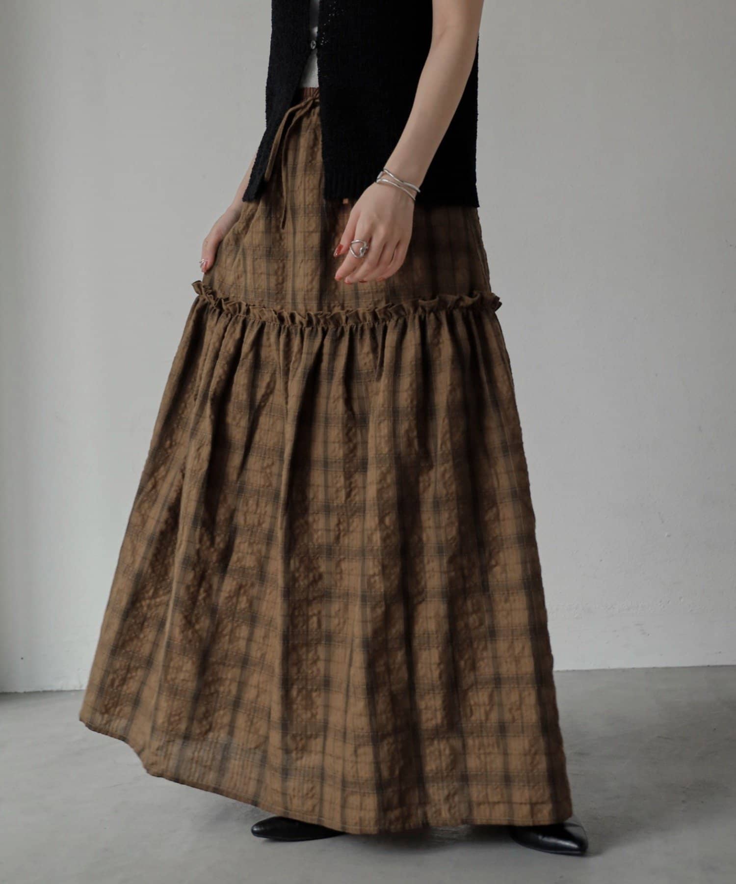 COLONY 2139(コロニー トゥーワンスリーナイン) 【セットアップ対応】TCチェックティアードスカート