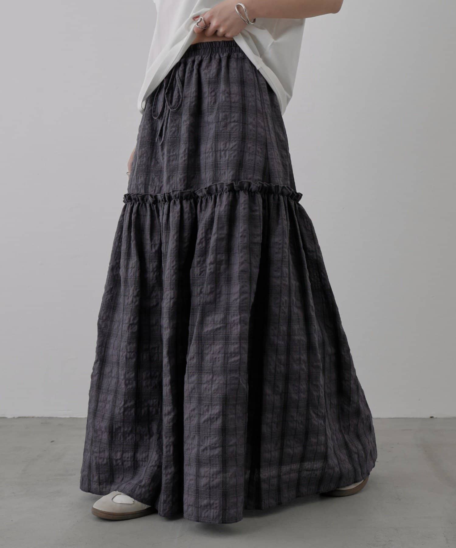 COLONY 2139(コロニー トゥーワンスリーナイン) 【セットアップ対応】TCチェックティアードスカート