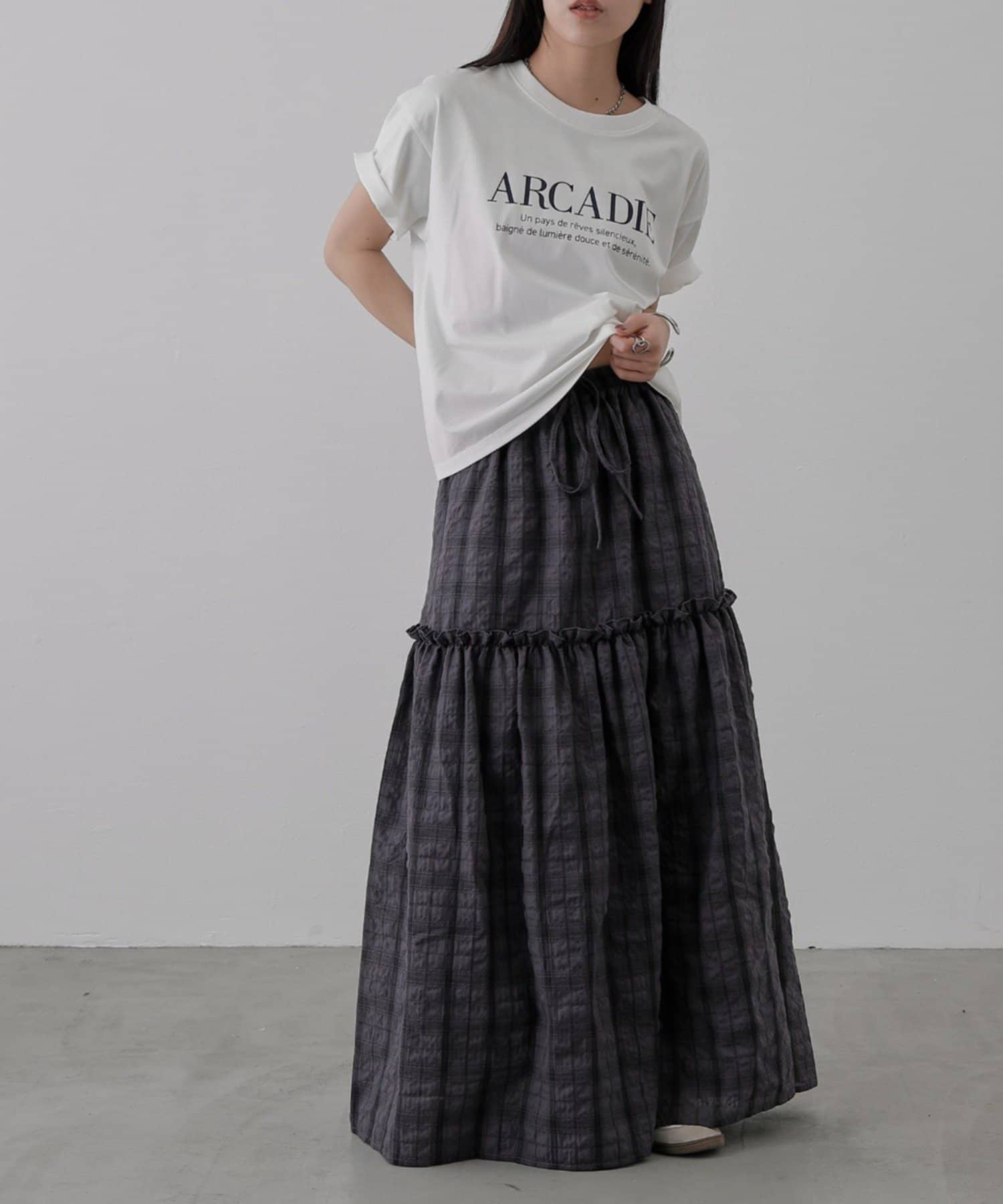 COLONY 2139(コロニー トゥーワンスリーナイン) 【セットアップ対応】TCチェックティアードスカート