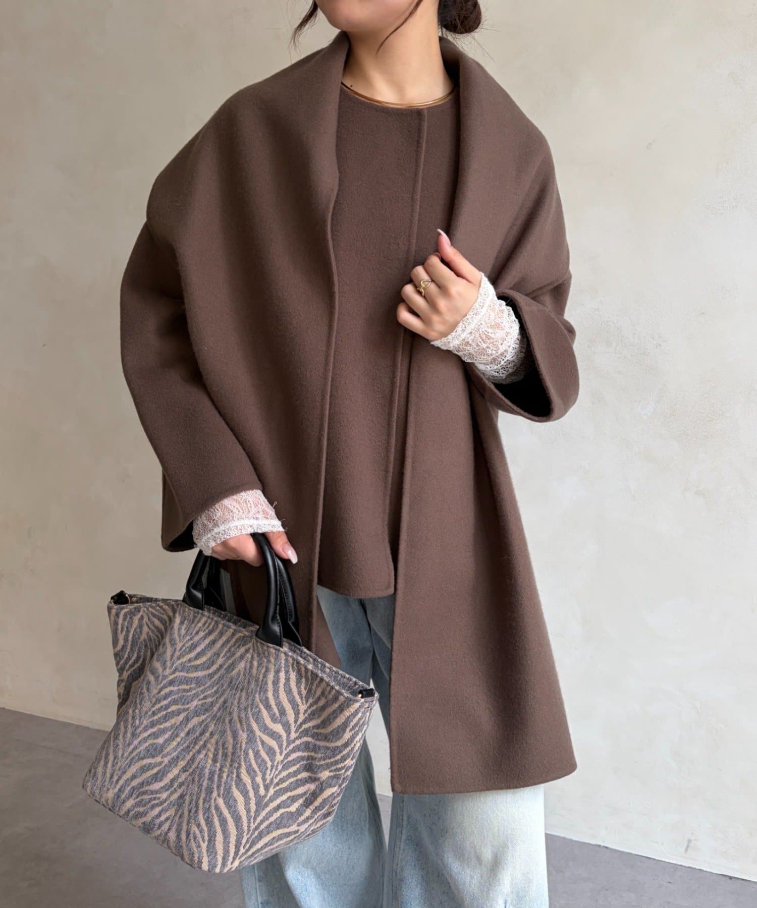 Jena　espace merveilleux(ジェナ　エスパスメルヴェイユ) ストール付きコート