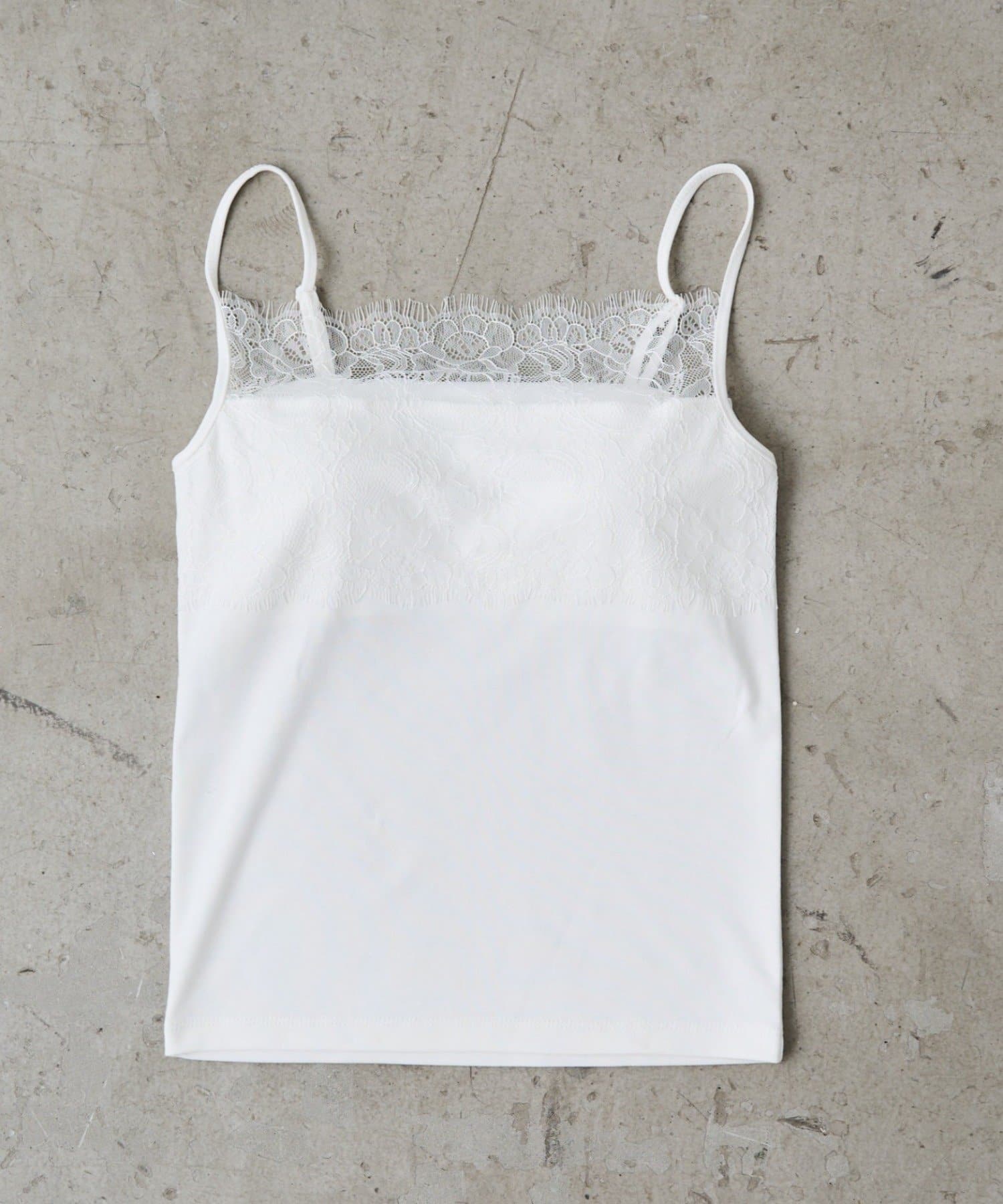 LOUNGEDRESS(ラウンジドレス) 【earthy_/アーシー】カップ付きレースキャミソール