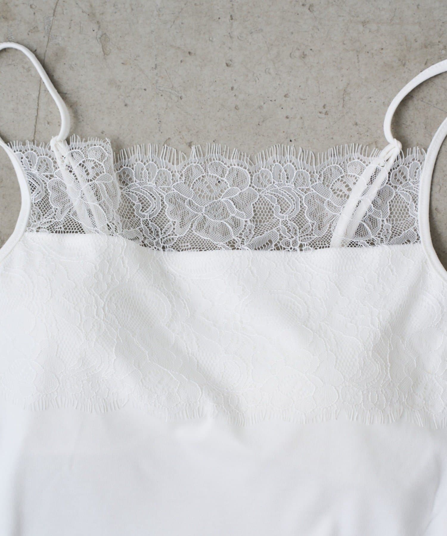 LOUNGEDRESS(ラウンジドレス) 【earthy_/アーシー】カップ付きレースキャミソール