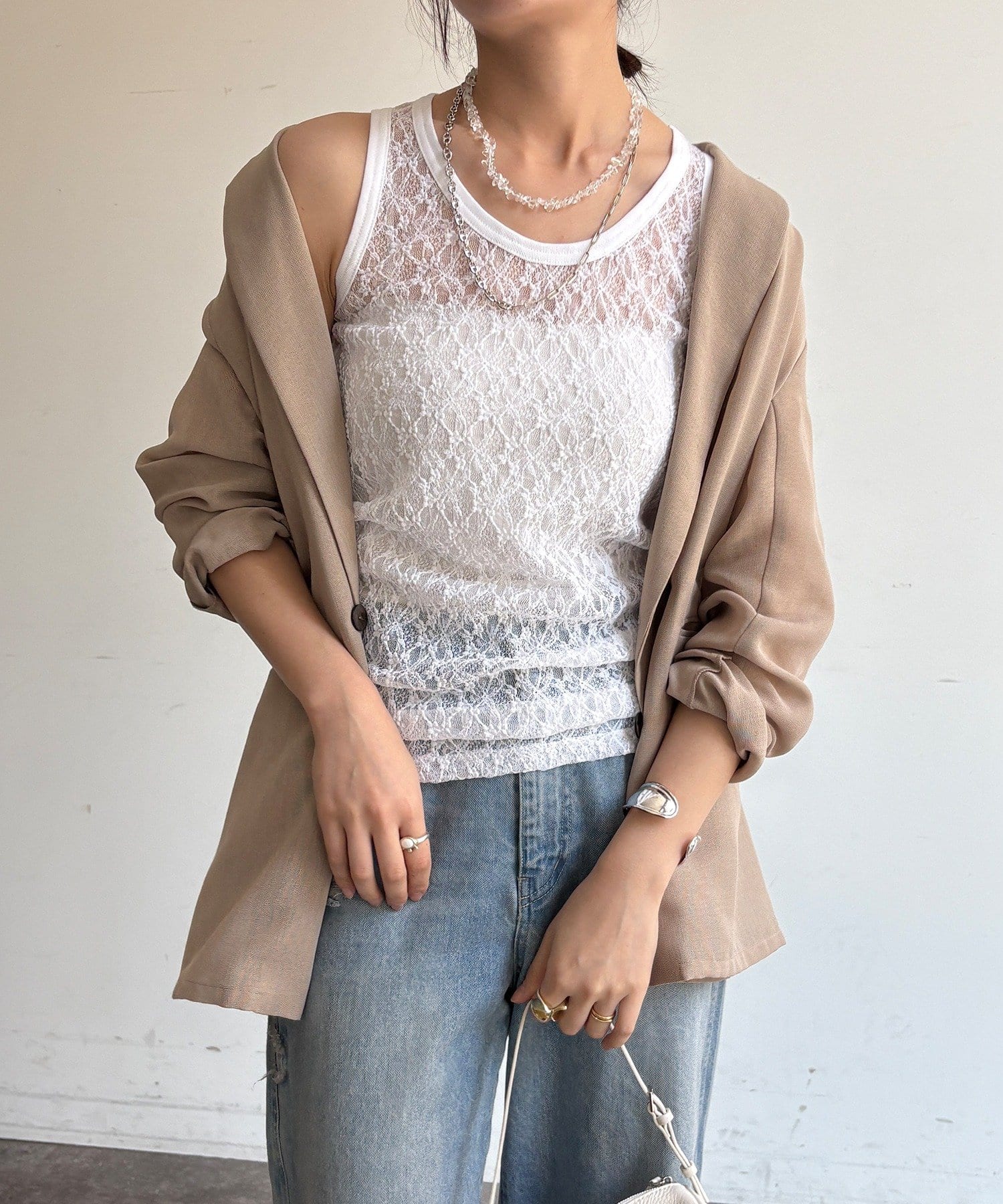 DOUDOU(ドゥドゥ) レースタンク