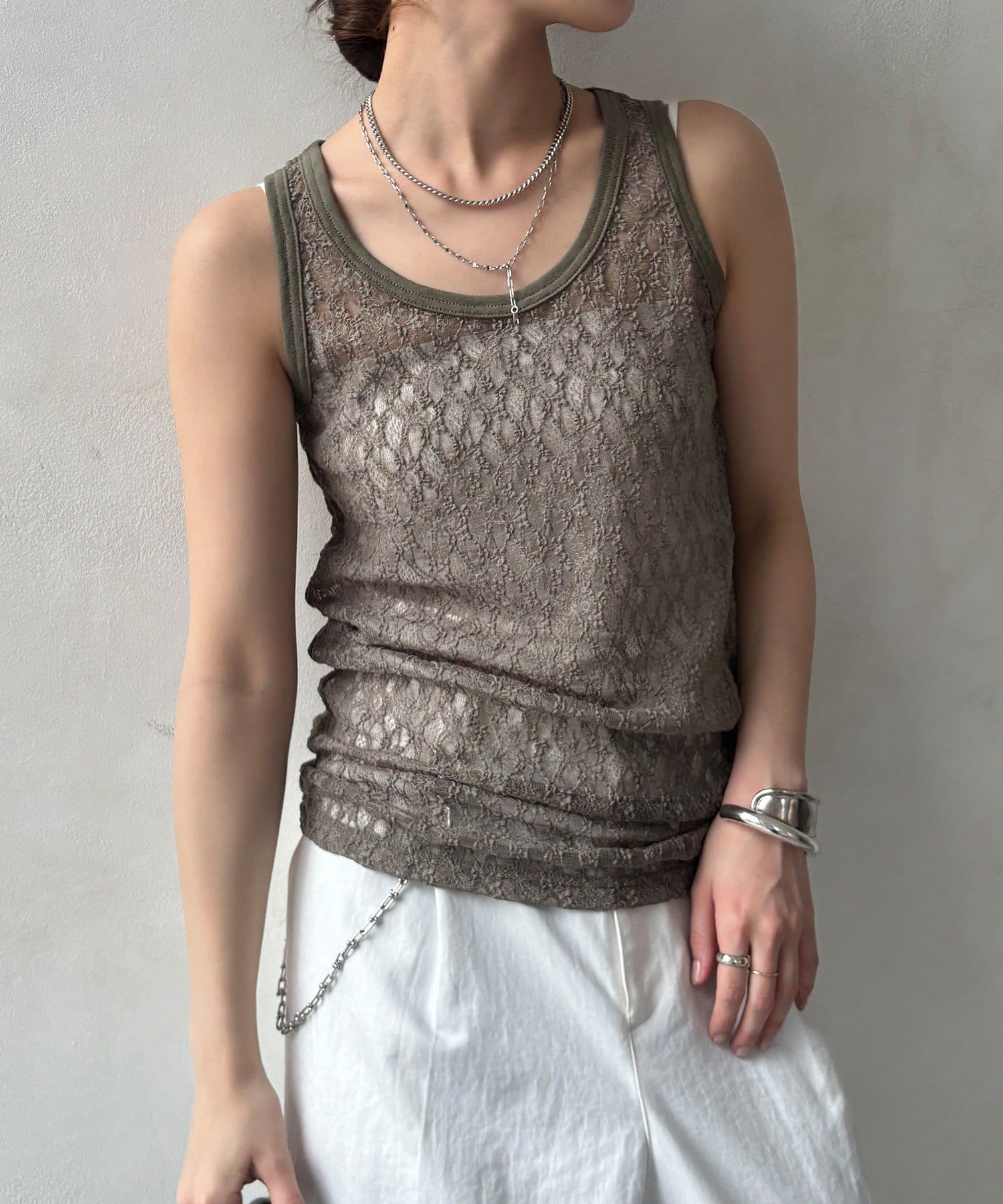 DOUDOU(ドゥドゥ) レースタンク