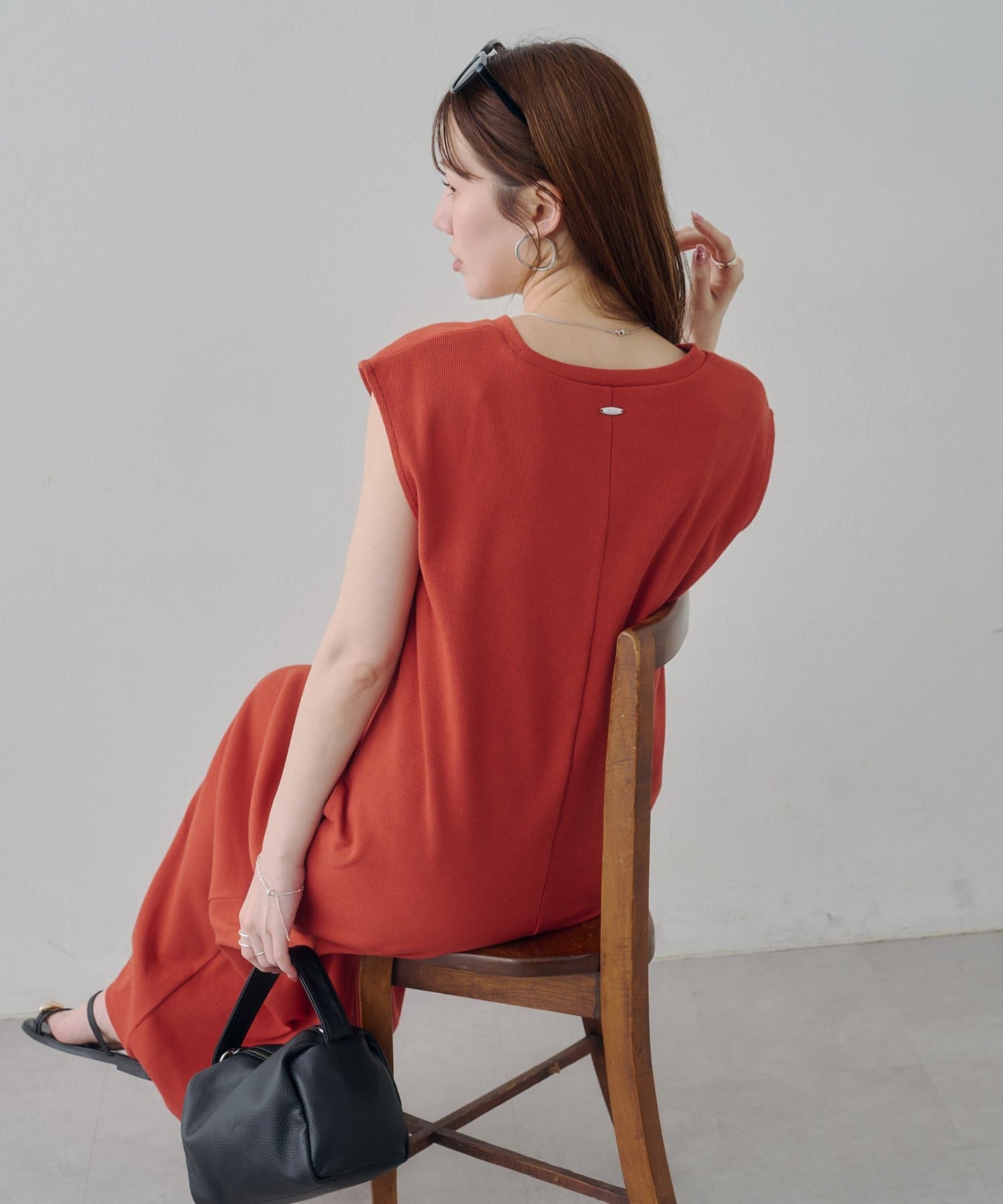 DISCOAT(ディスコート) 【Noka】Uネックリブワンピ