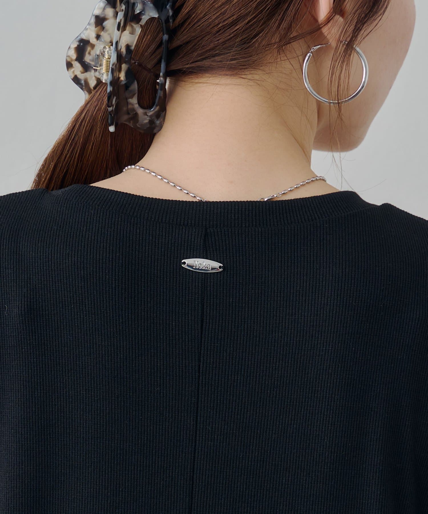 DISCOAT(ディスコート) 【Noka】Uネックリブワンピ