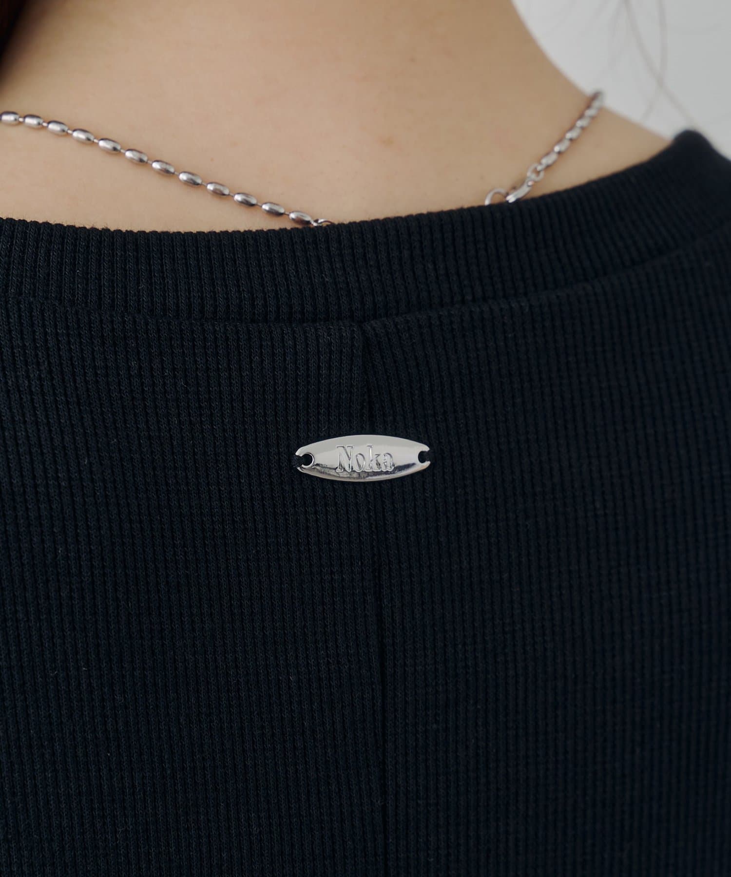 DISCOAT(ディスコート) 【Noka】Uネックリブワンピ