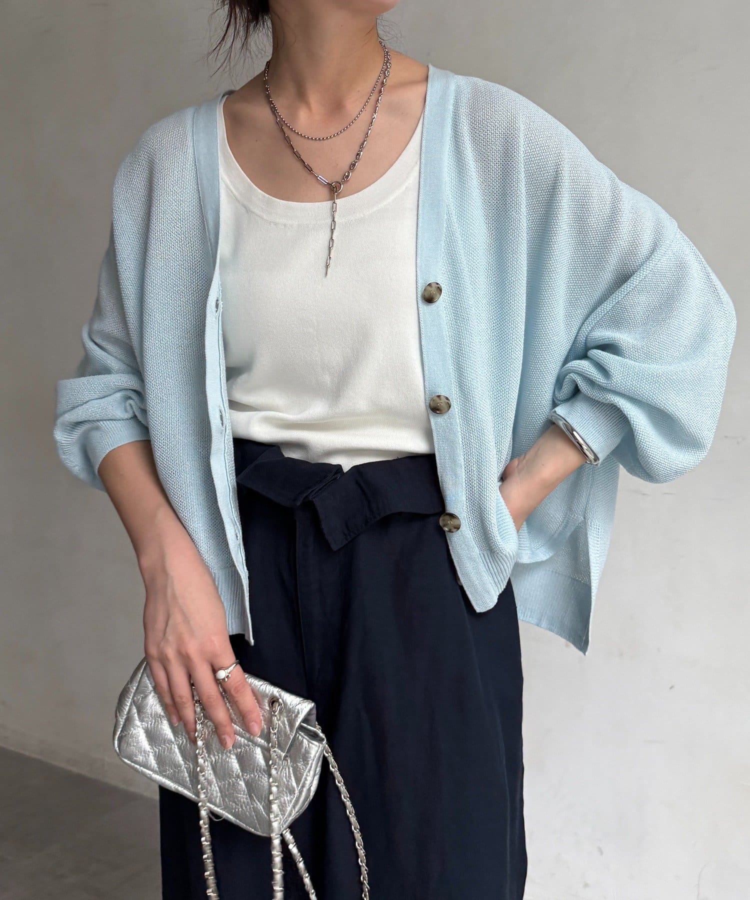 DOUDOU(ドゥドゥ) カノコ編みカーディガン