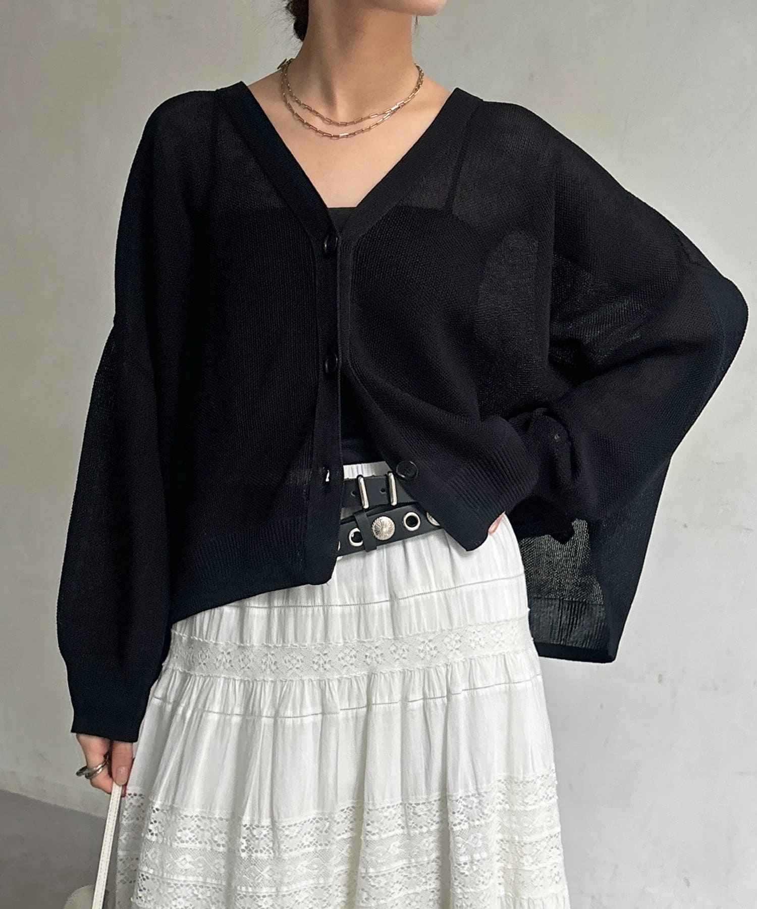 DOUDOU(ドゥドゥ) カノコ編みカーディガン