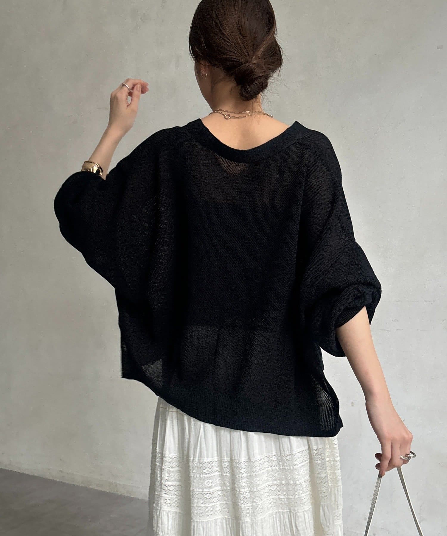 DOUDOU(ドゥドゥ) カノコ編みカーディガン