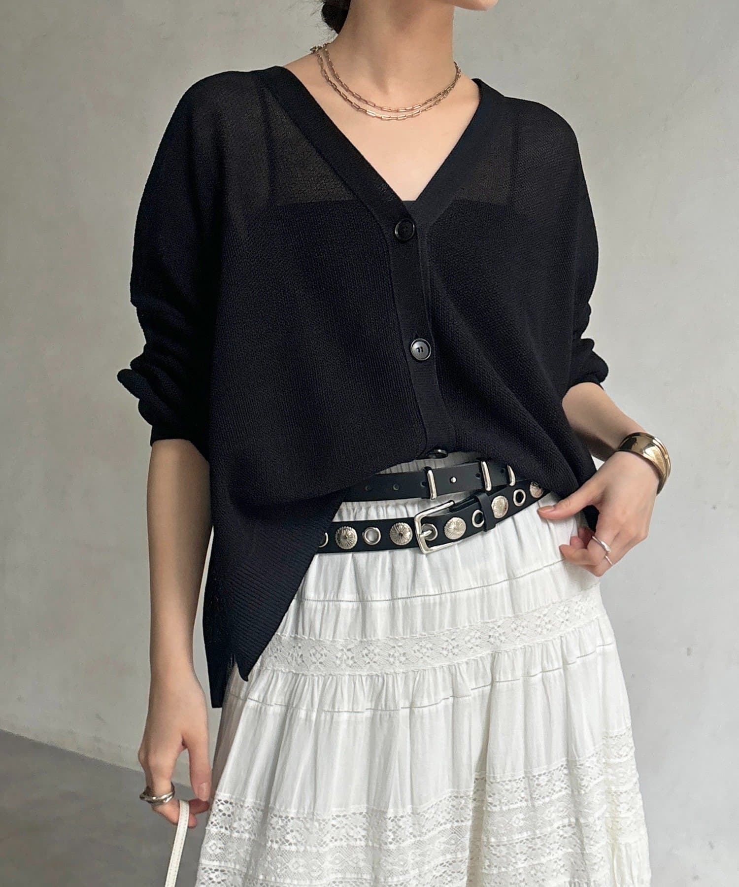 DOUDOU(ドゥドゥ) カノコ編みカーディガン