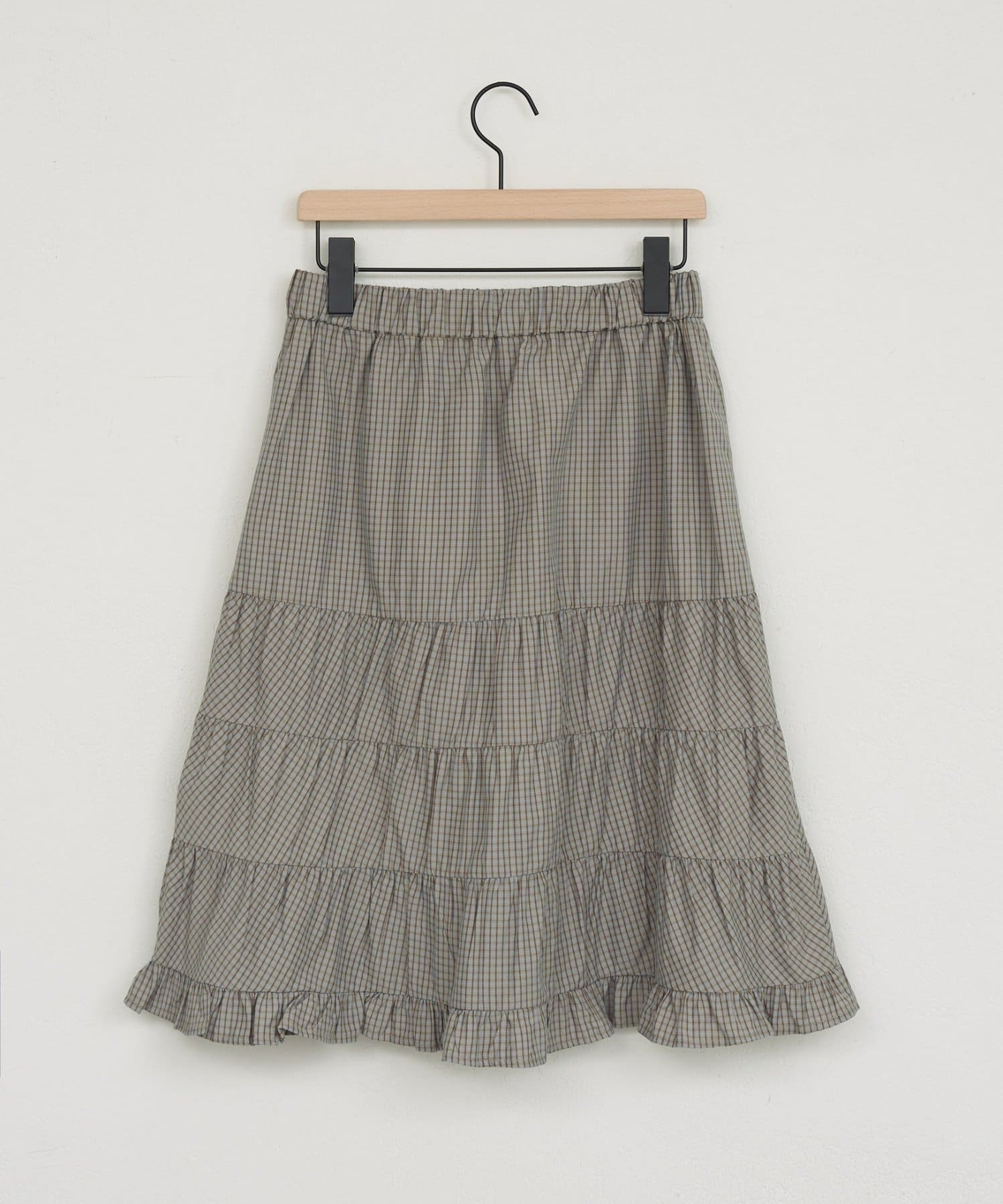 DISCOAT(ディスコート) 【umm.】チェックミドルスカート