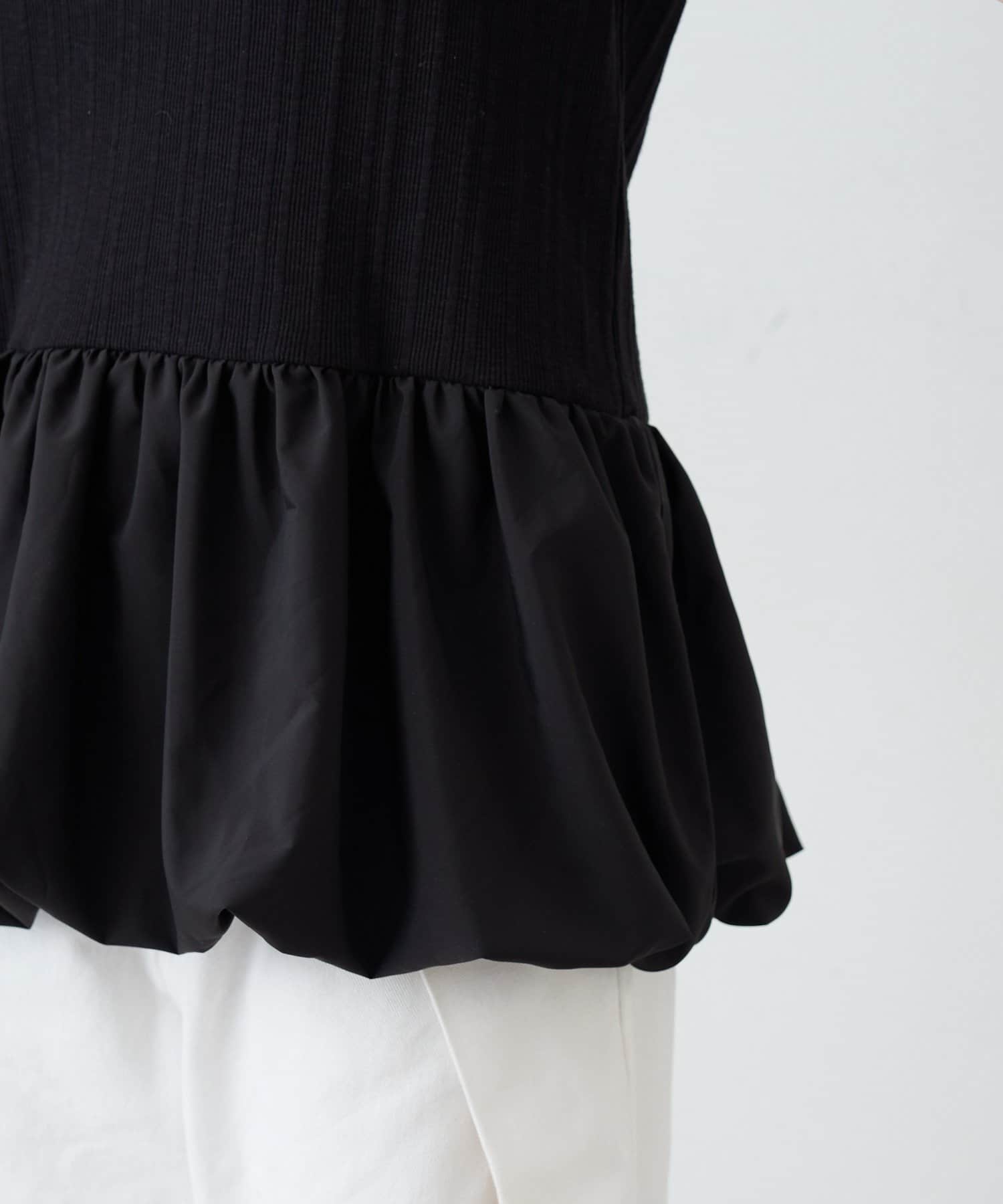 CIAOPANIC TYPY(チャオパニックティピー) 裾バルーンランダムリブ半袖トップス