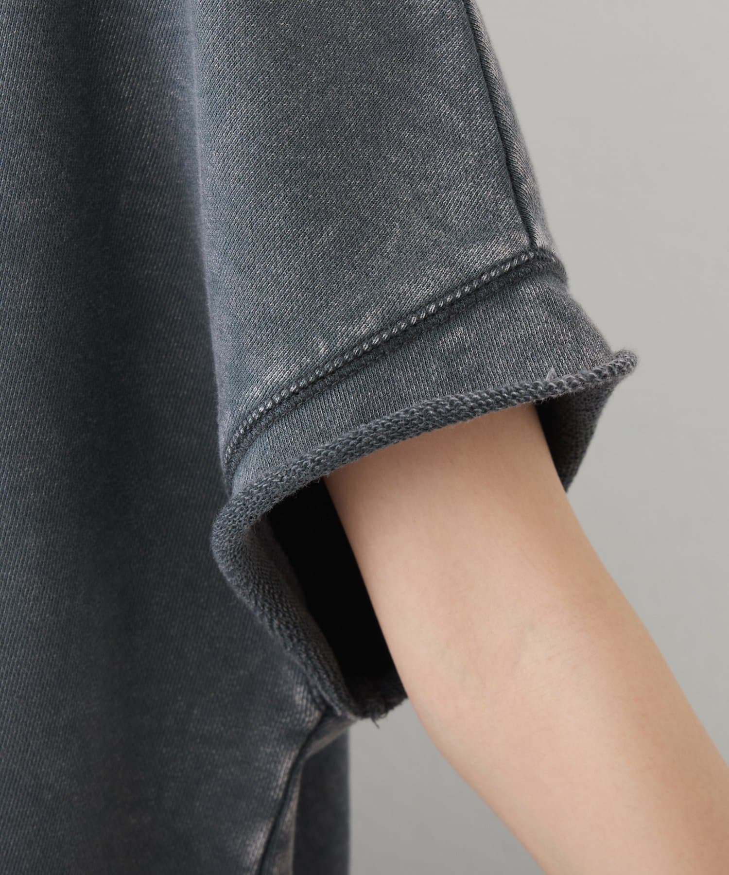 CIAOPANIC TYPY(チャオパニックティピー) アシッド加工裏毛フレンチスリーブロゴトップス