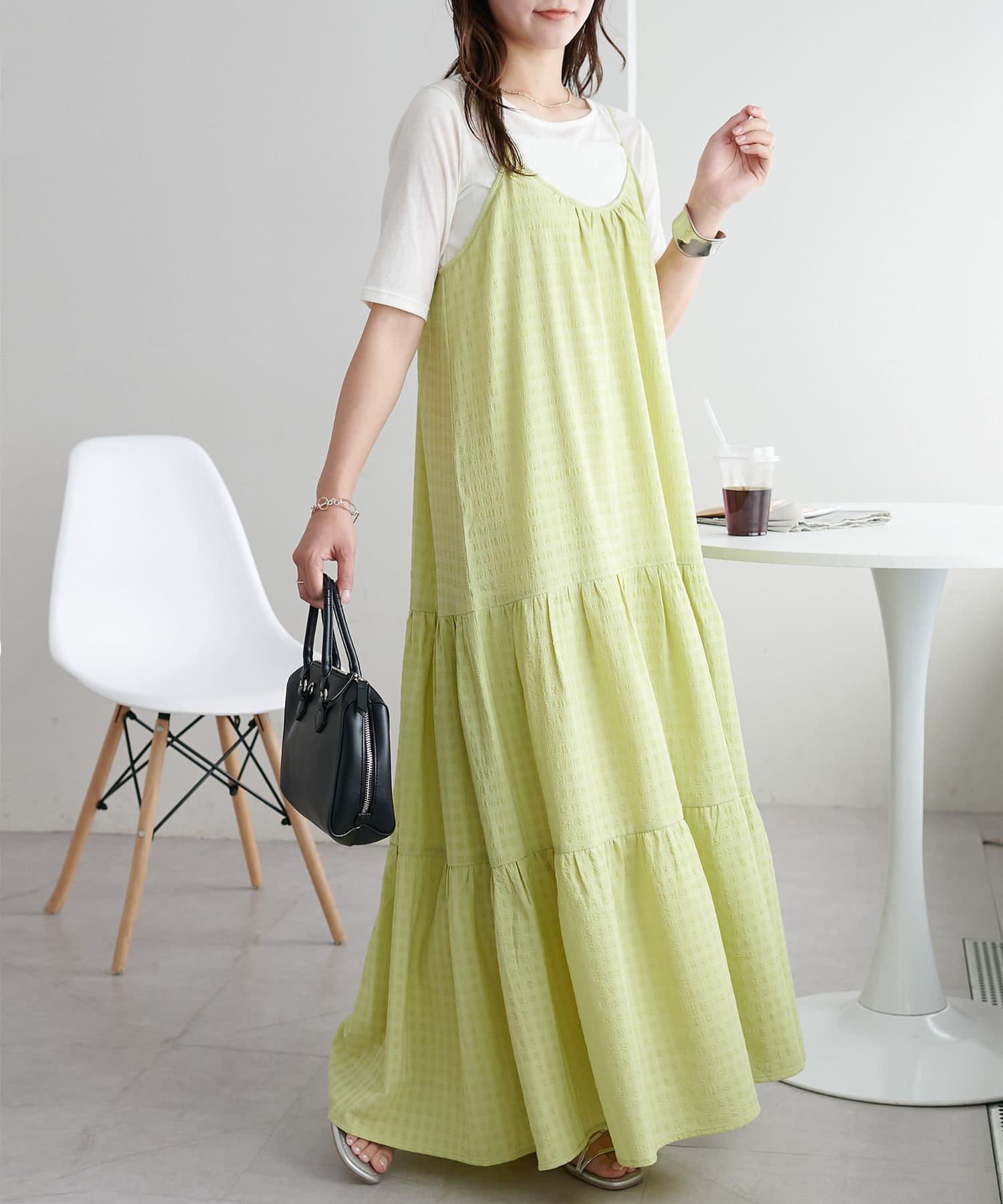 OUTLET(アウトレット) 【Discoat】ティアードキャミワンピース