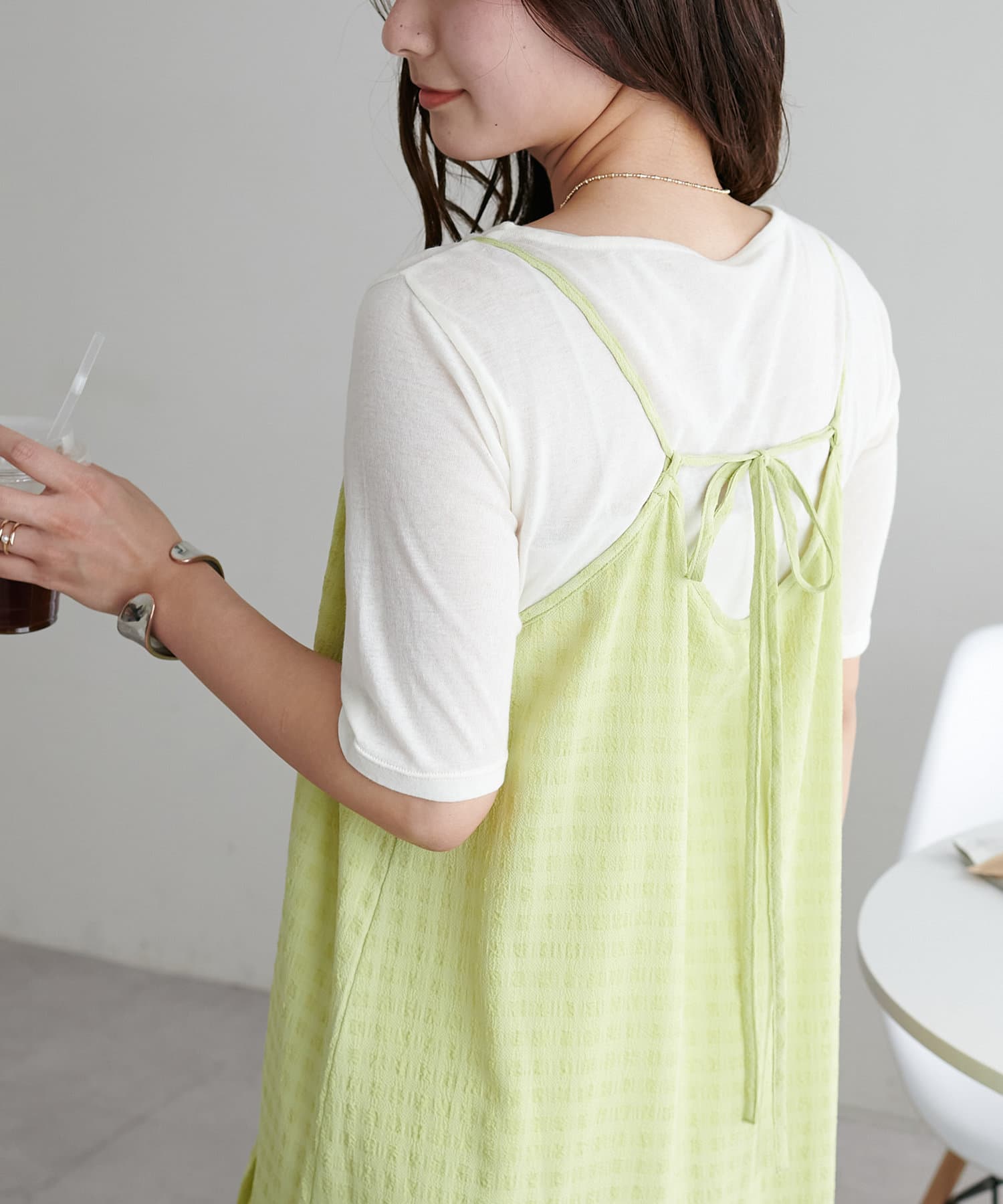 OUTLET(アウトレット) 【Discoat】ティアードキャミワンピース