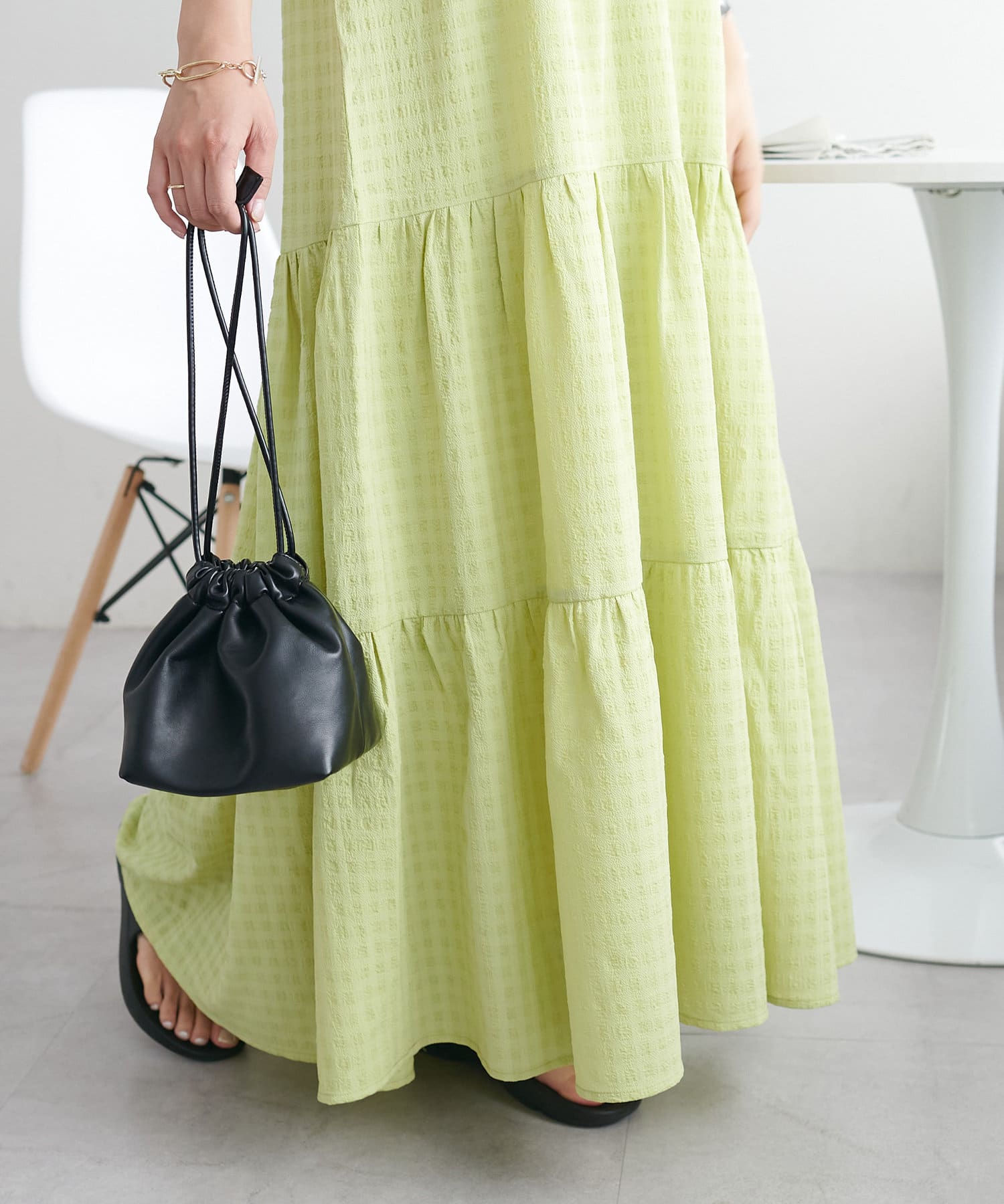 OUTLET(アウトレット) 【Discoat】ティアードキャミワンピース