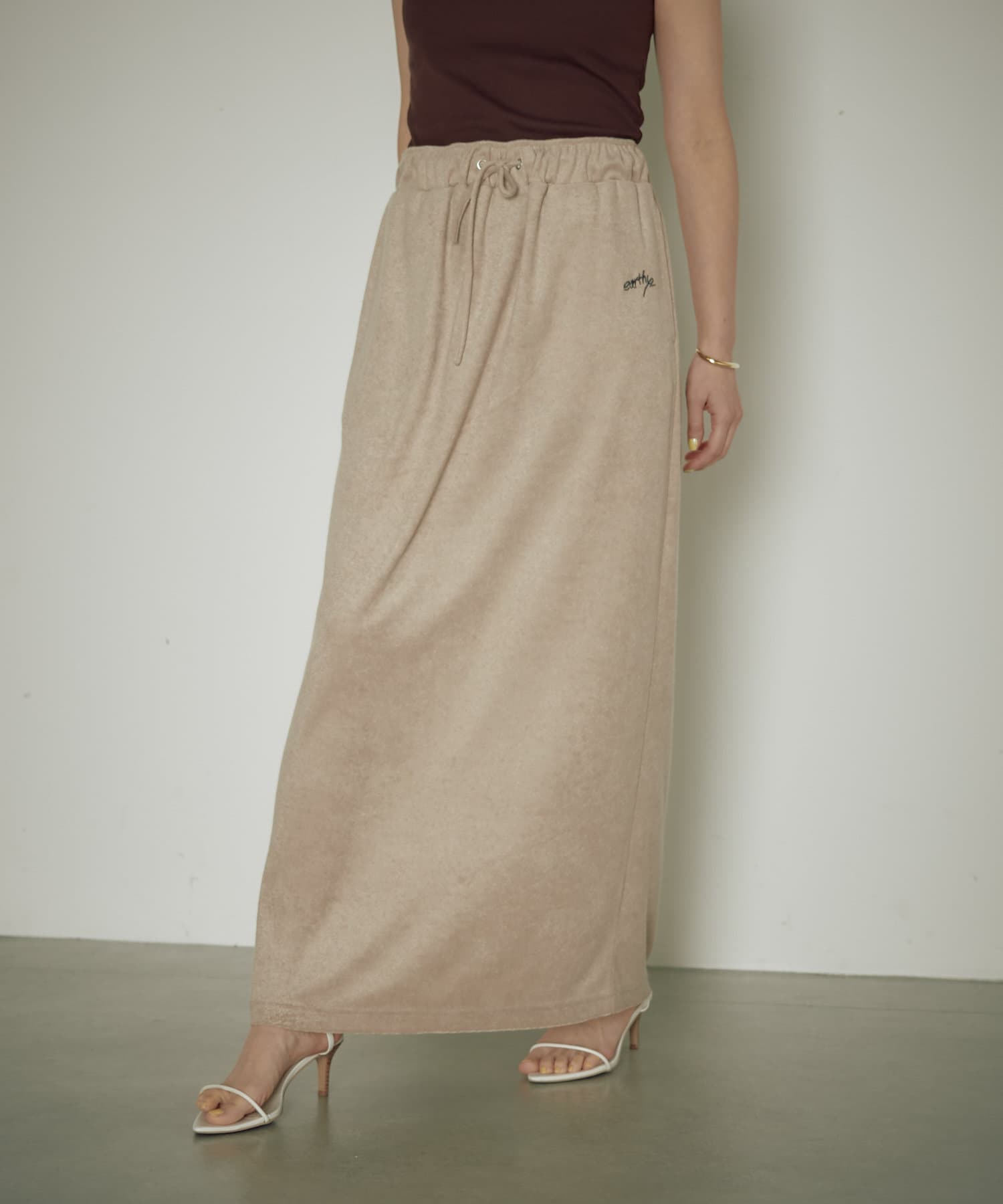 OUTLET(アウトレット) 【earthy_】パイルロングスカート