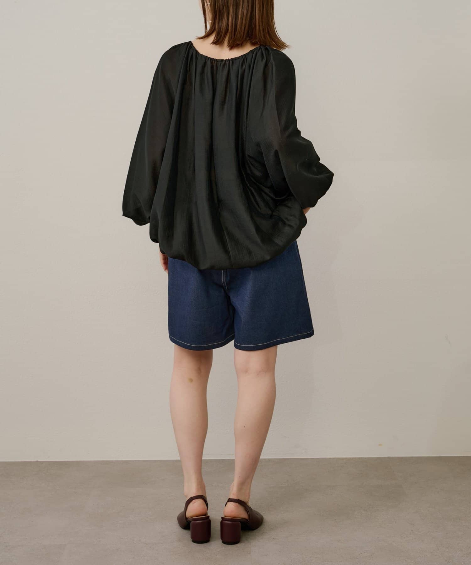 OUTLET(アウトレット) 【Omekashi】シアードルマンギャザーブラウス