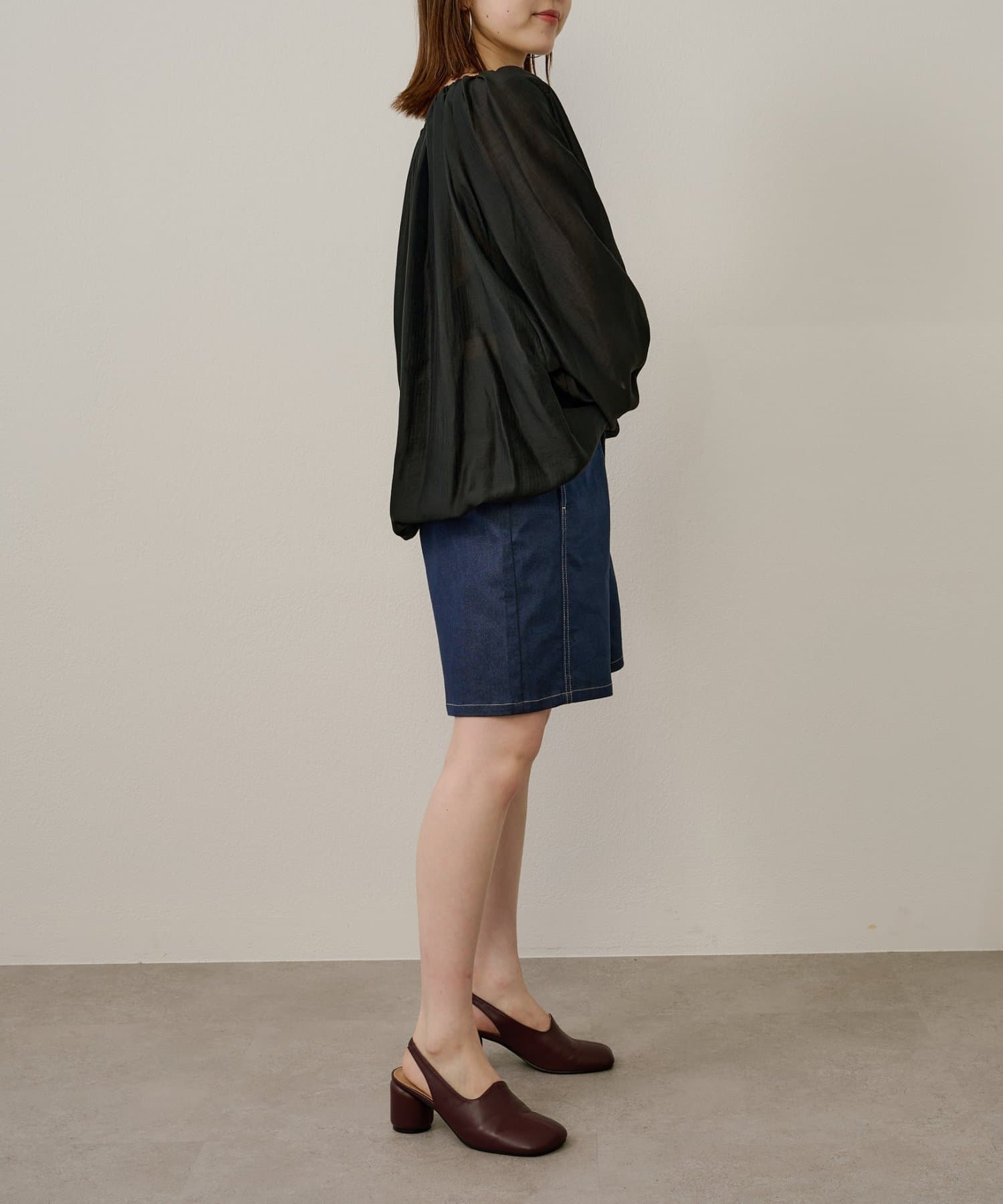 OUTLET(アウトレット) 【Omekashi】シアードルマンギャザーブラウス