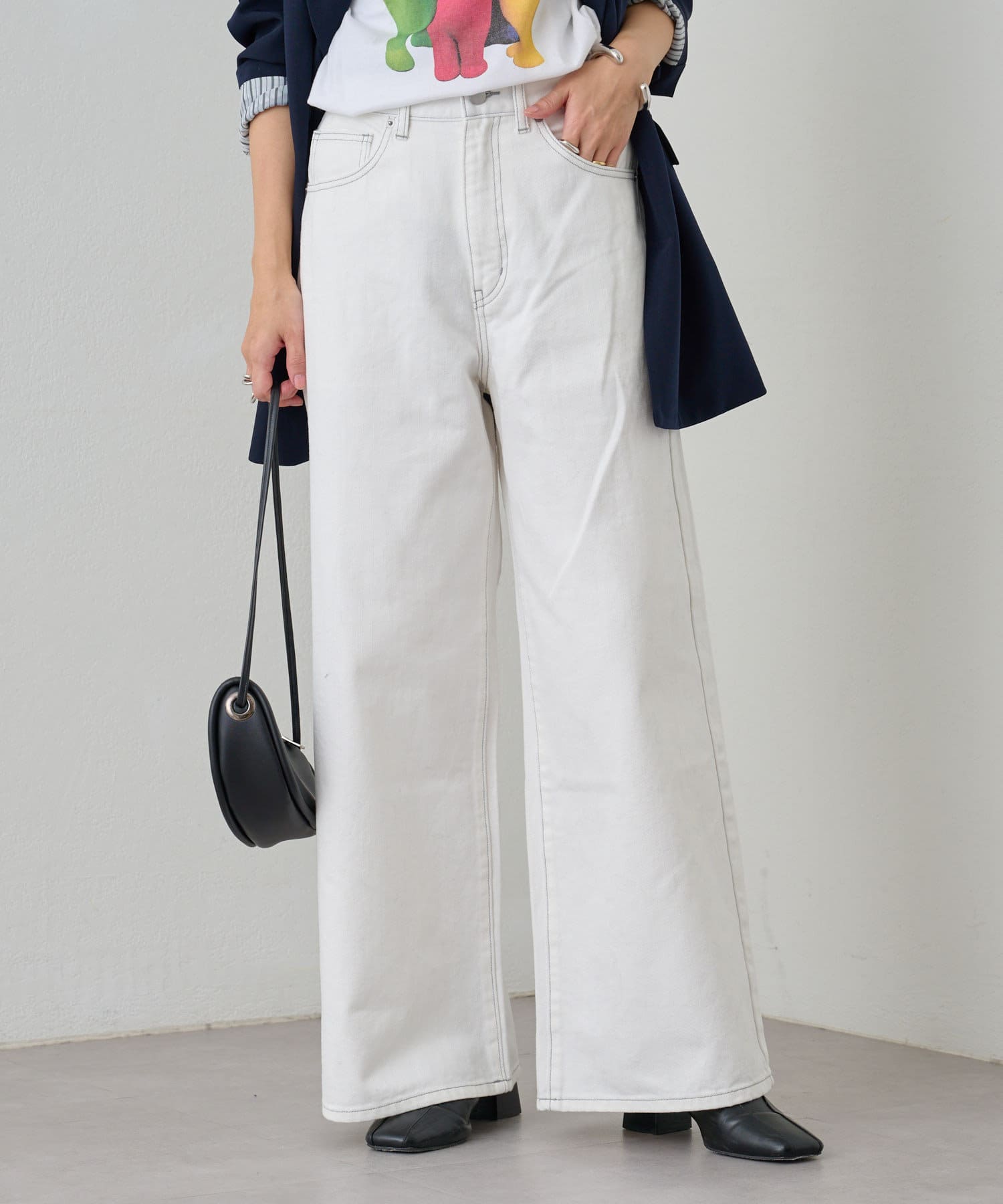 OUTLET(アウトレット) 【Omekashi】ワイドストレートデニム