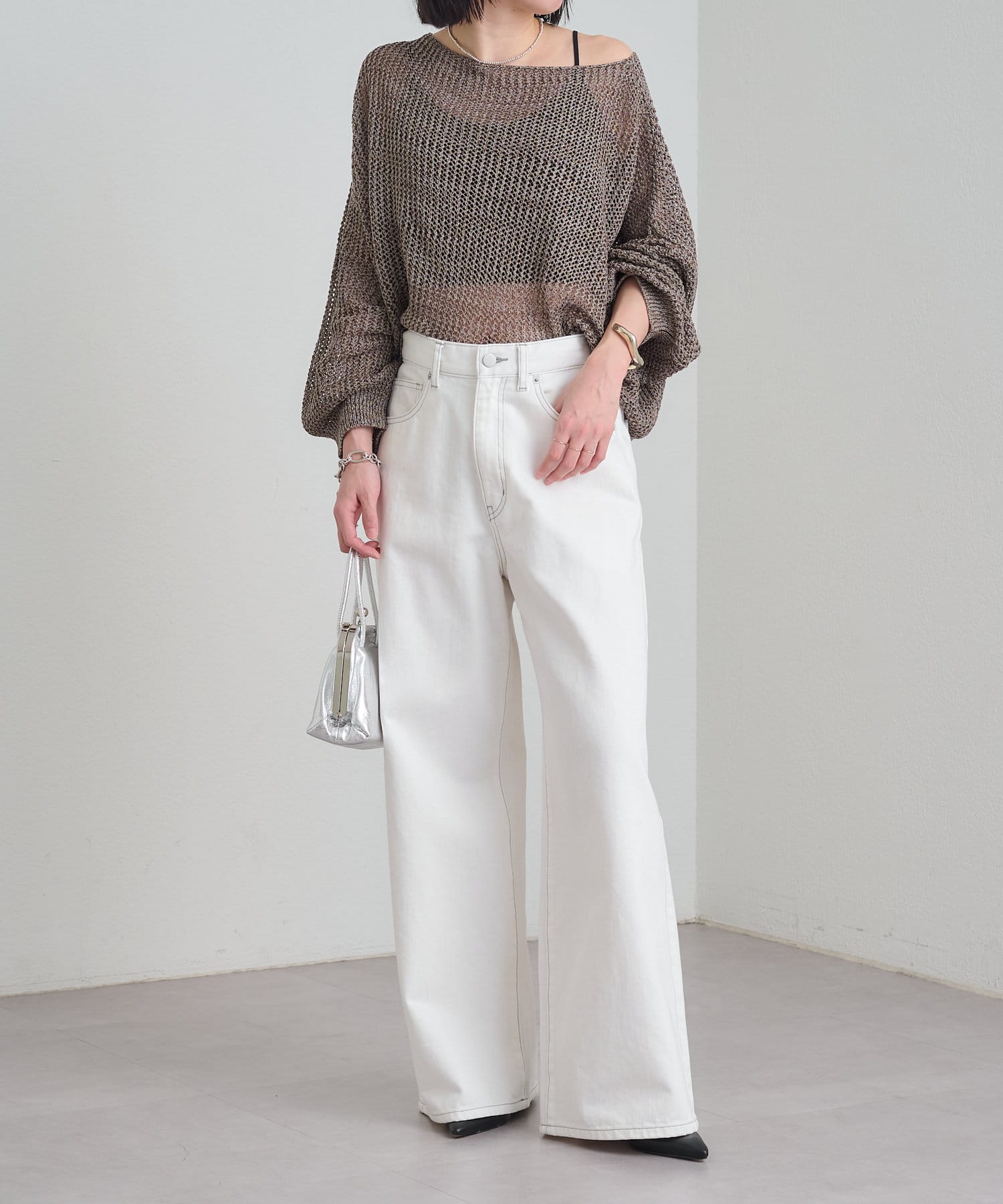 OUTLET(アウトレット) 【Omekashi】ワイドストレートデニム