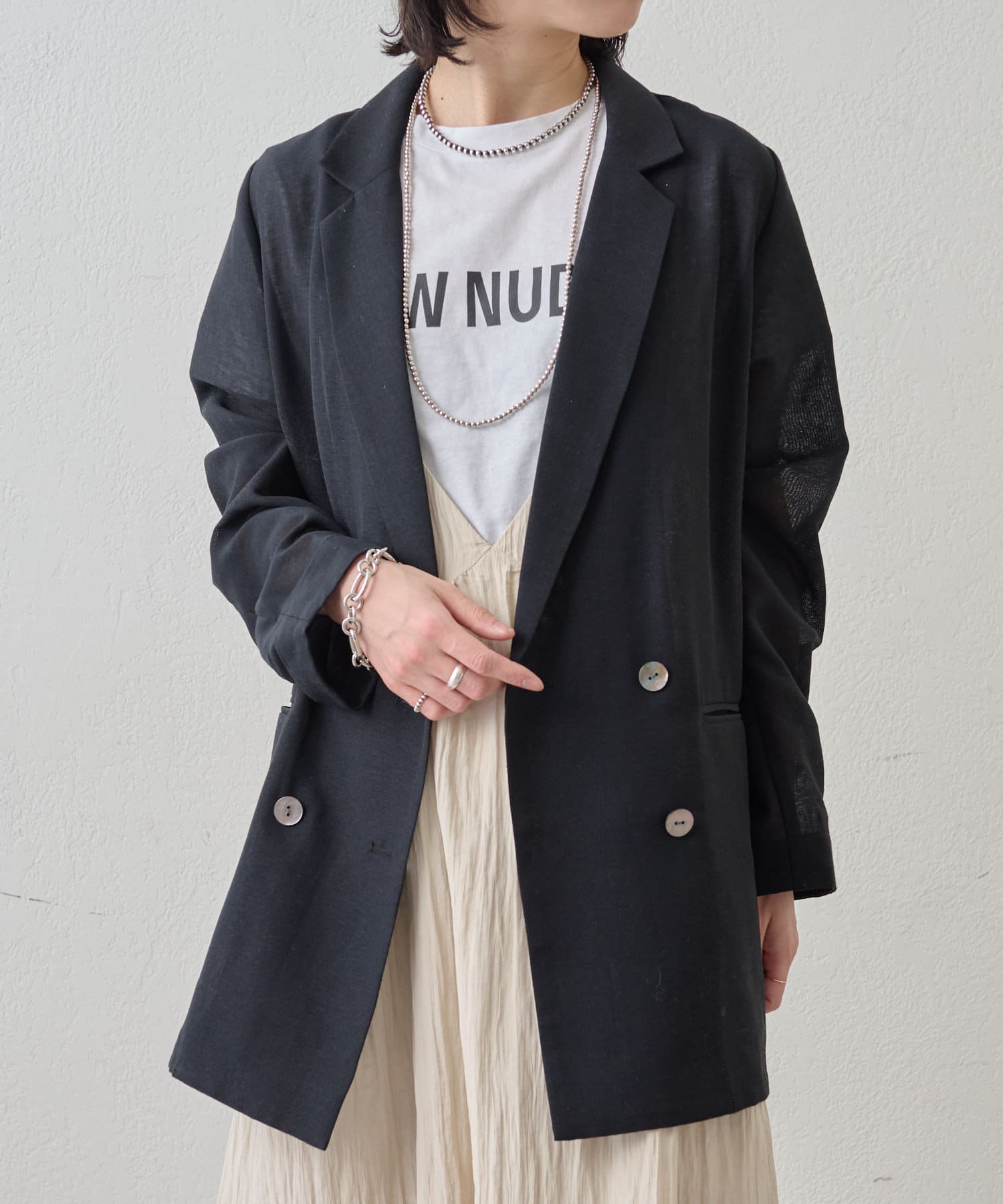 OUTLET(アウトレット) 【Omekashi】シアーメッシュジャケット