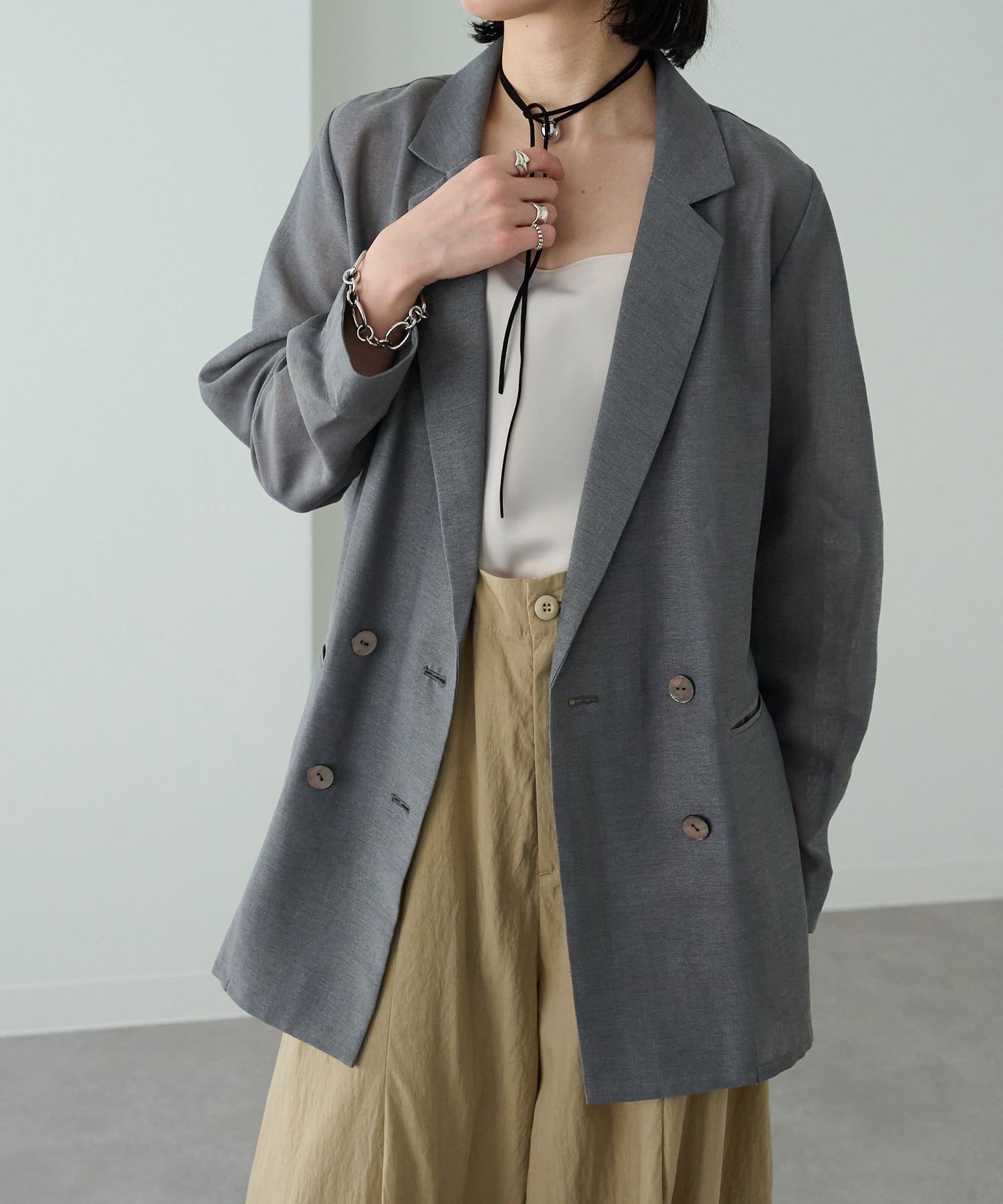 OUTLET(アウトレット) 【Omekashi】シアーメッシュジャケット