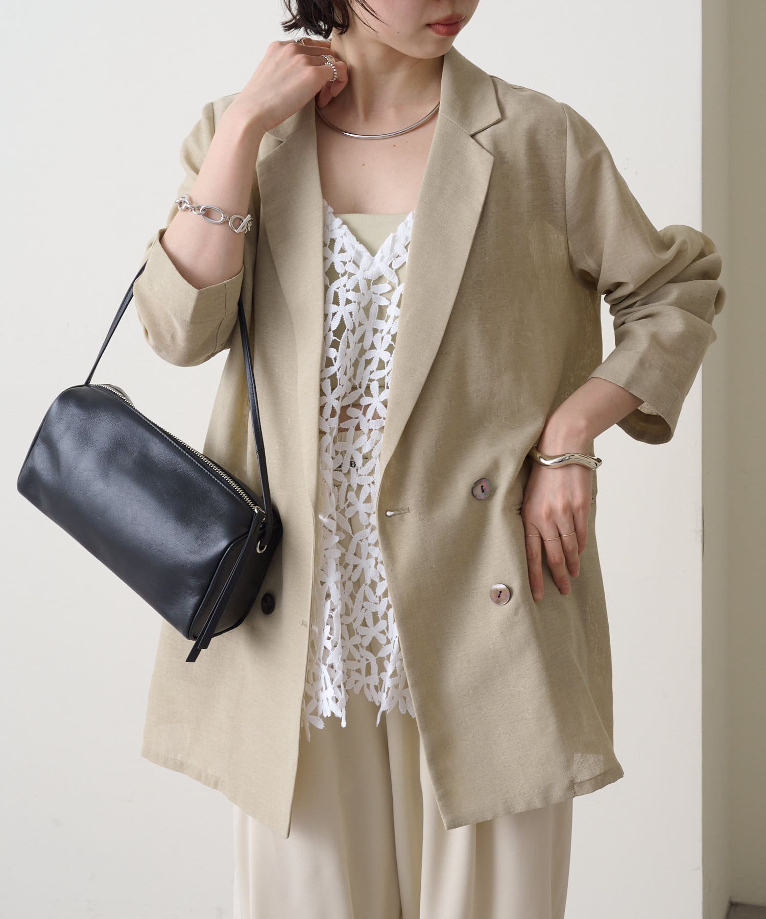 OUTLET(アウトレット) 【Omekashi】シアーメッシュジャケット