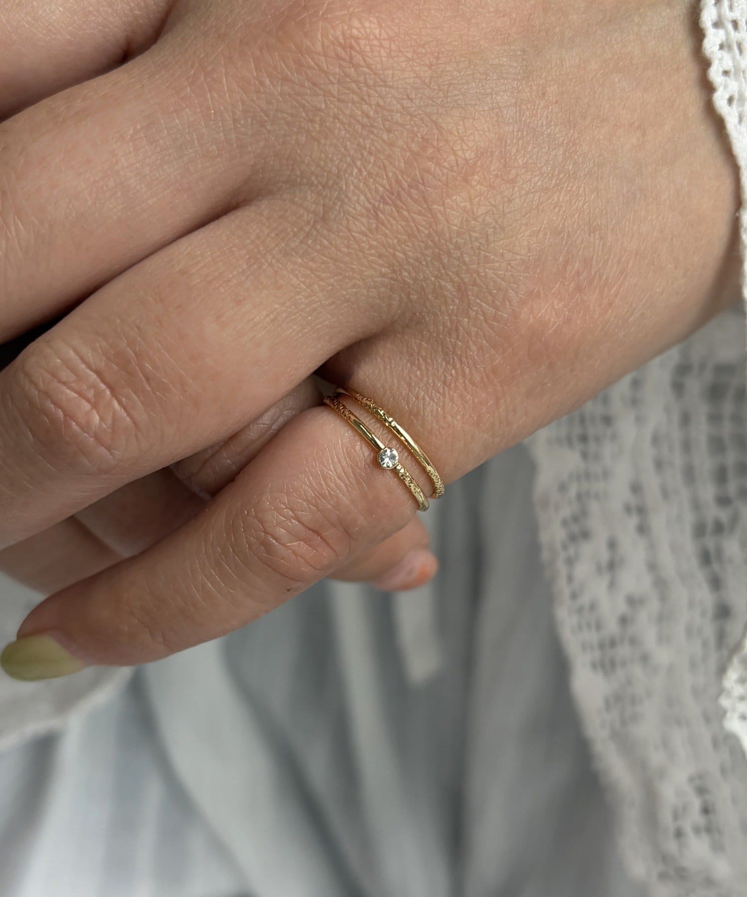 Lattice(ラティス) ストーンピンキーリング