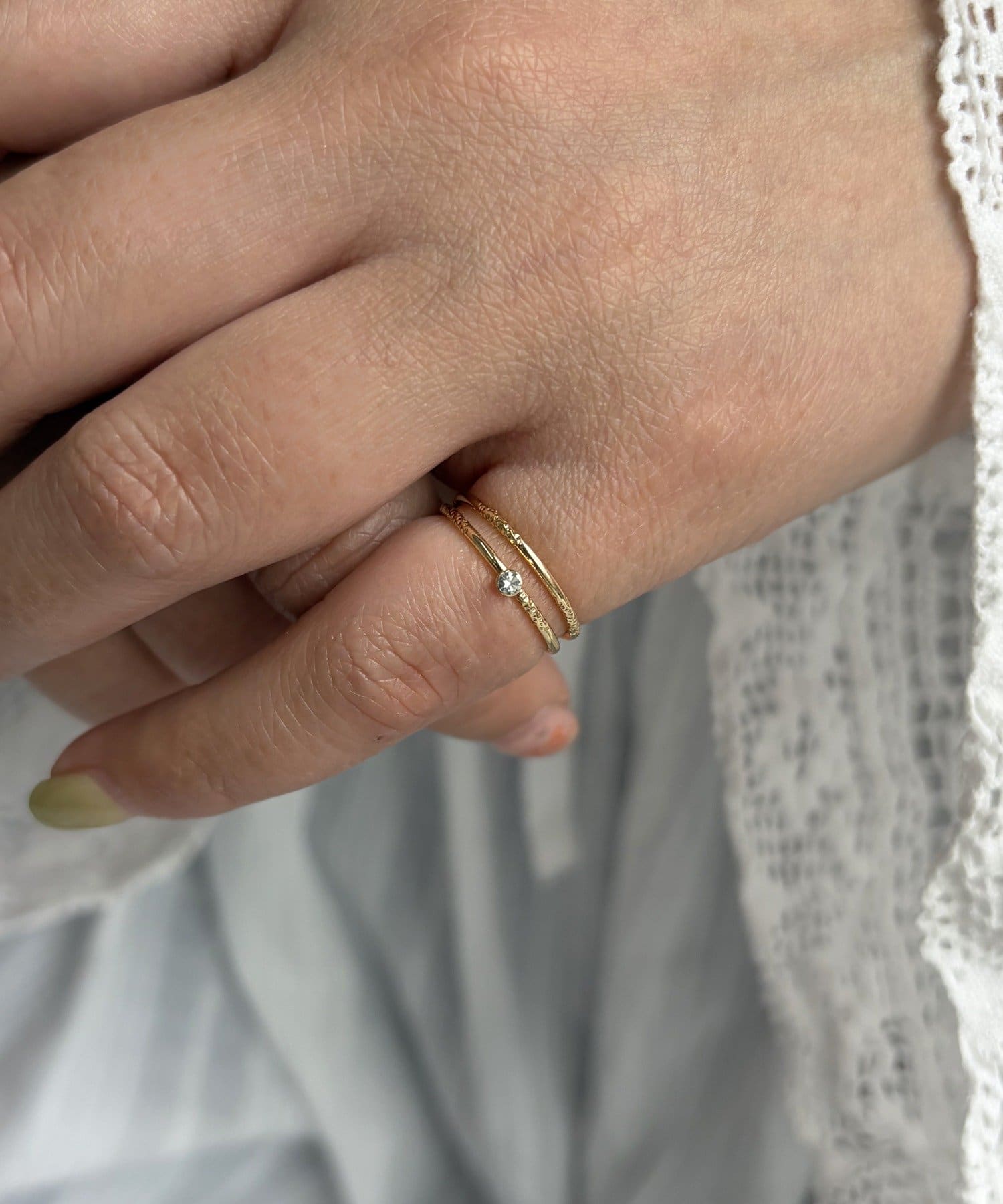 Lattice(ラティス) ストーンピンキーリング