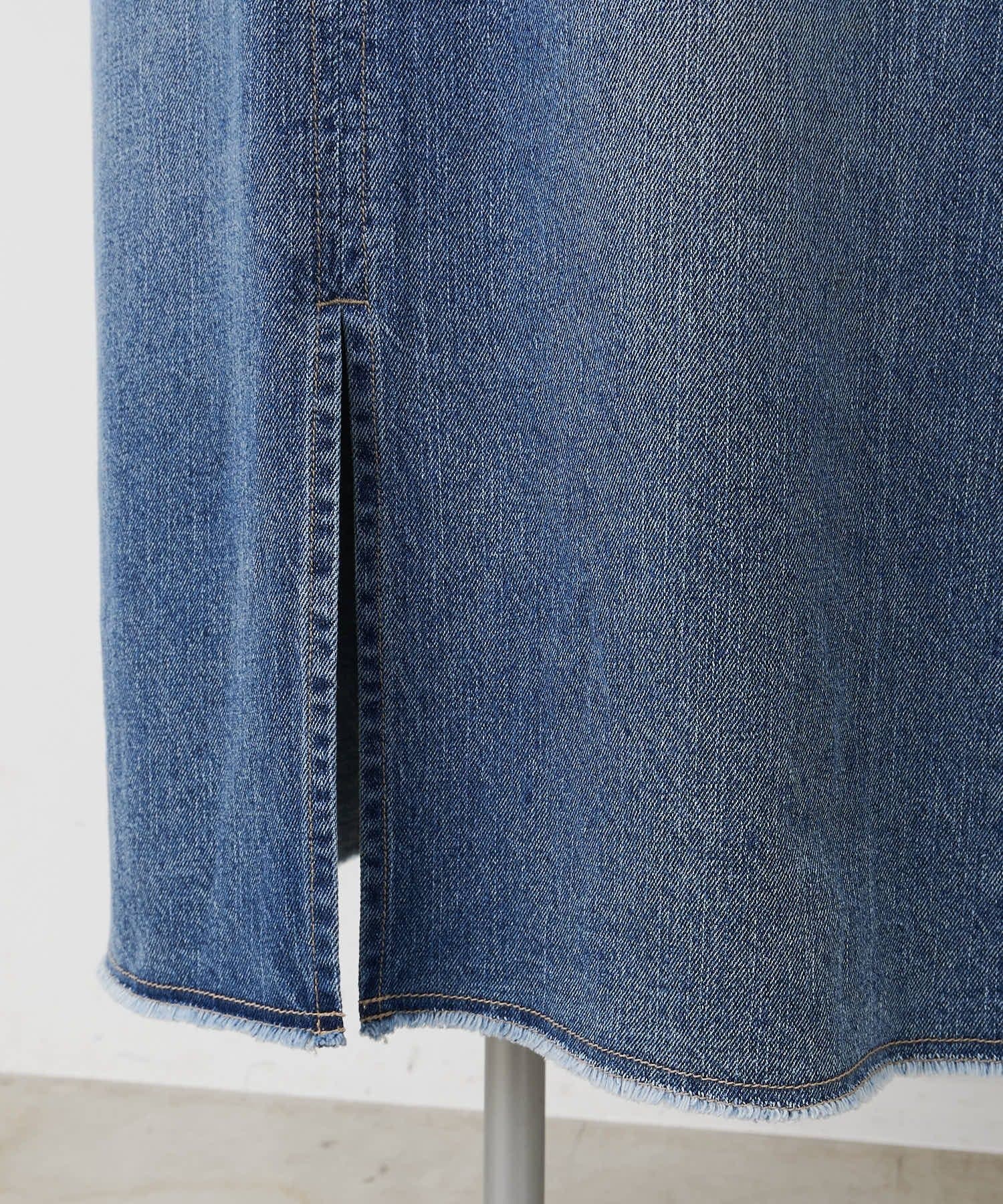 PUAL CE CIN(ピュアルセシン) 綿麻デニムジャンパースカート