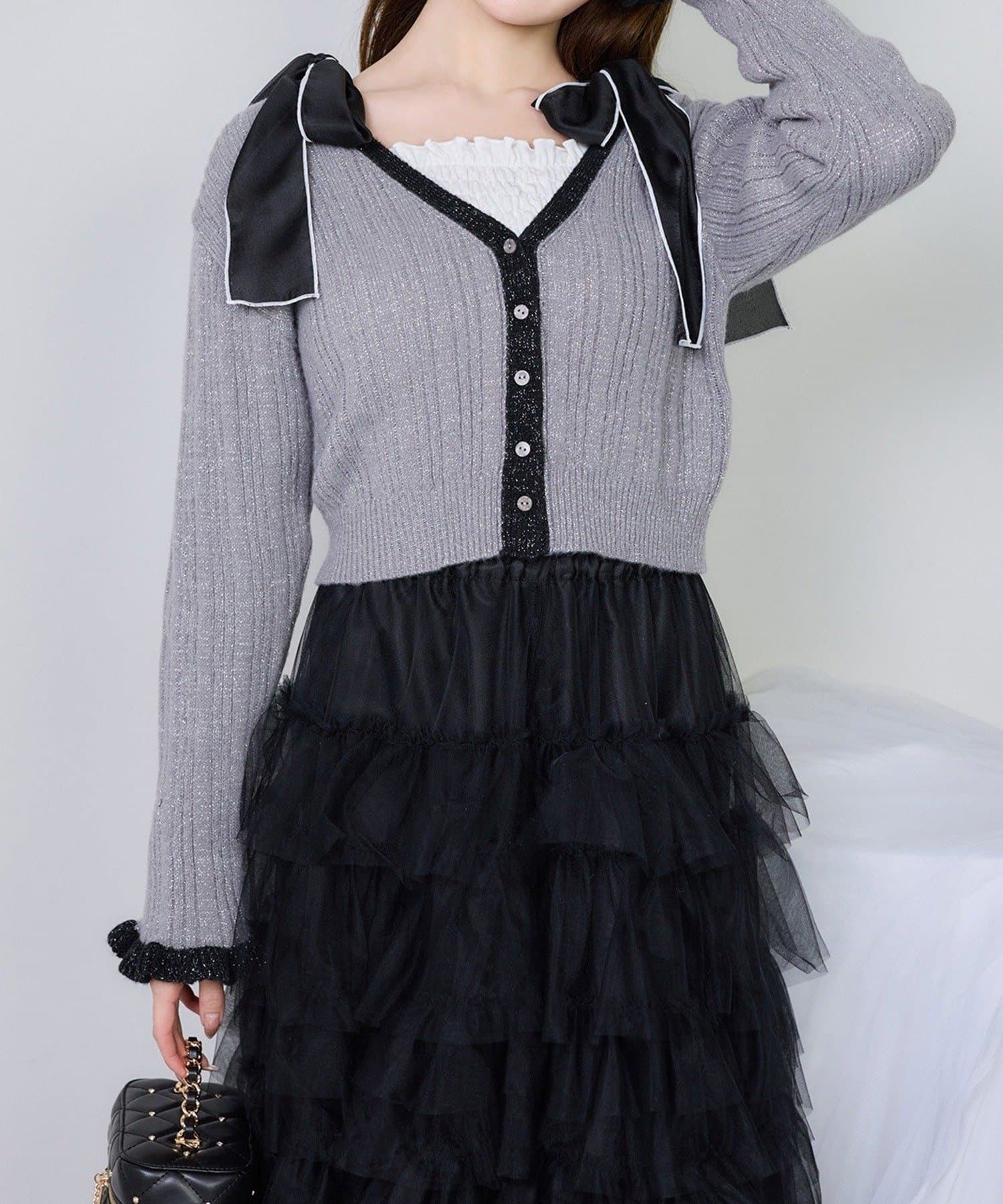 NICE CLAUP / OLIVE des OLIVE OUTLET(ナイスクラップ  / オリーブ デ オリーブ アウトレット) 【one after another】チュールティアードロングスカート