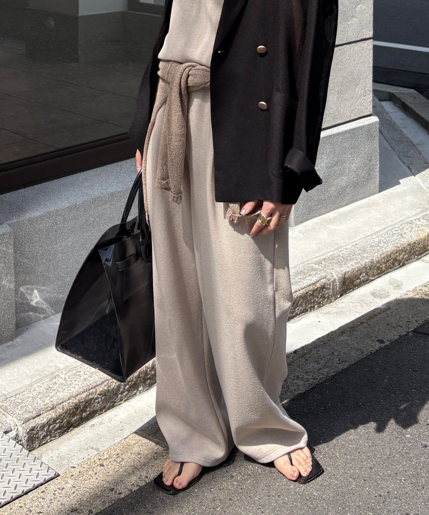 DOUDOU(ドゥドゥ) 【インフルエンサーOKOCHI企画】ブークレータックワイドパンツ