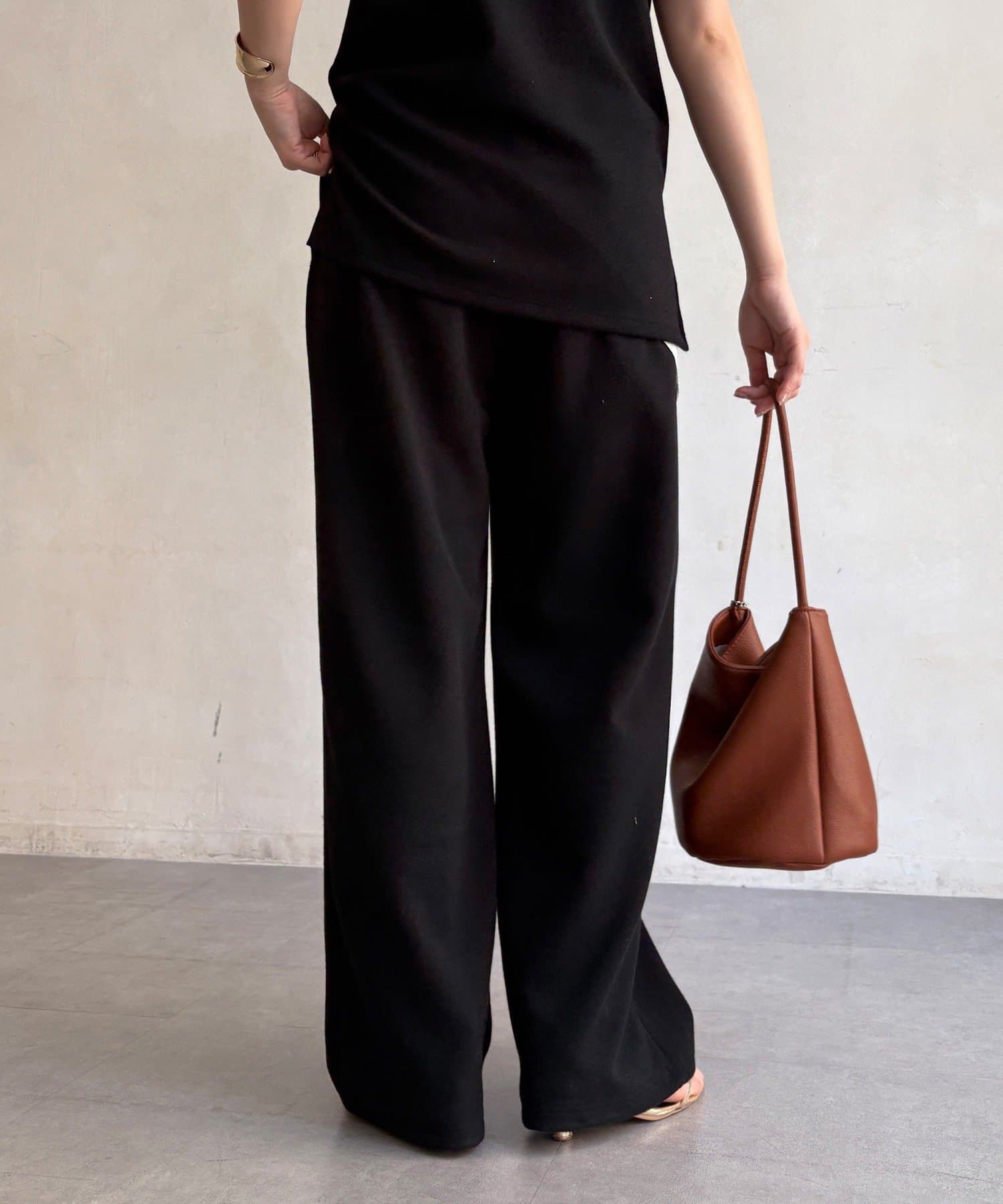 DOUDOU(ドゥドゥ) 【インフルエンサーOKOCHI企画】ブークレータックワイドパンツ