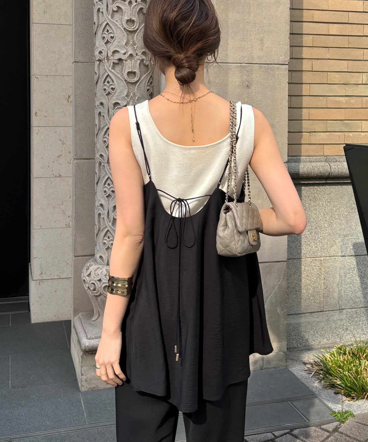 DOUDOU(ドゥドゥ) 【インフルエンサー REI企画】変形切替フレアキャミ