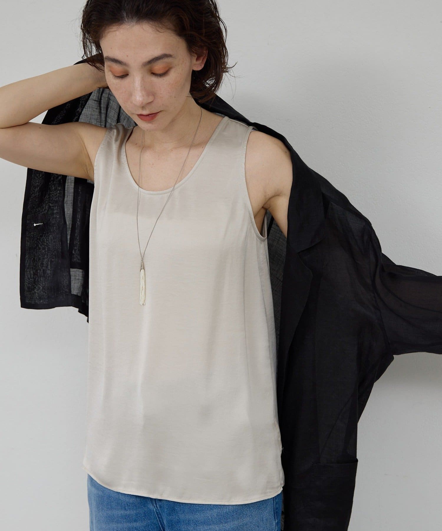 GALLARDAGALANTE(ガリャルダガランテ) エアリーサテンタンク