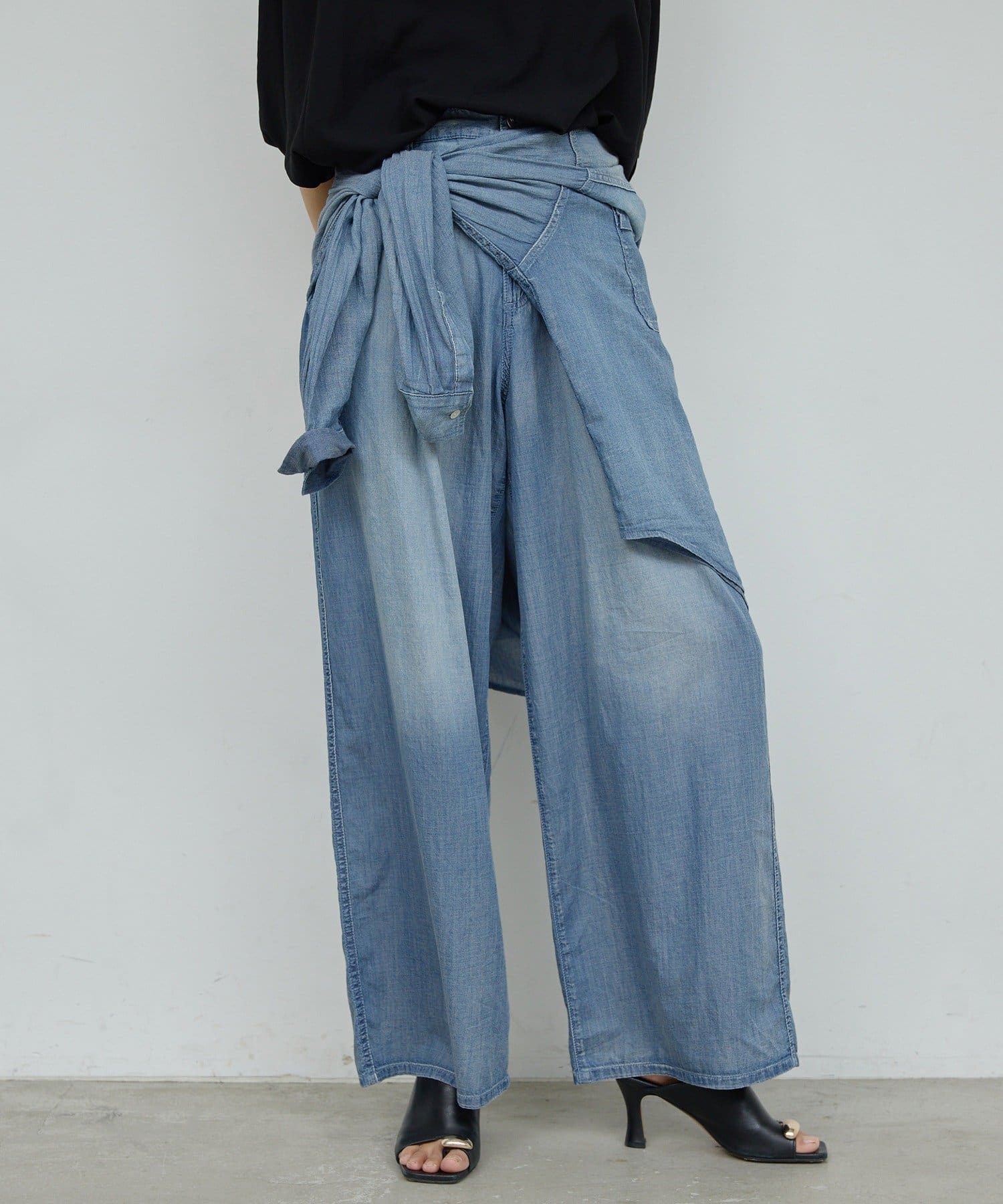 GALLARDAGALANTE(ガリャルダガランテ) 【3/20(金) 8:00～ 予約開始】【夏でも快適】シアーデニムパンツ