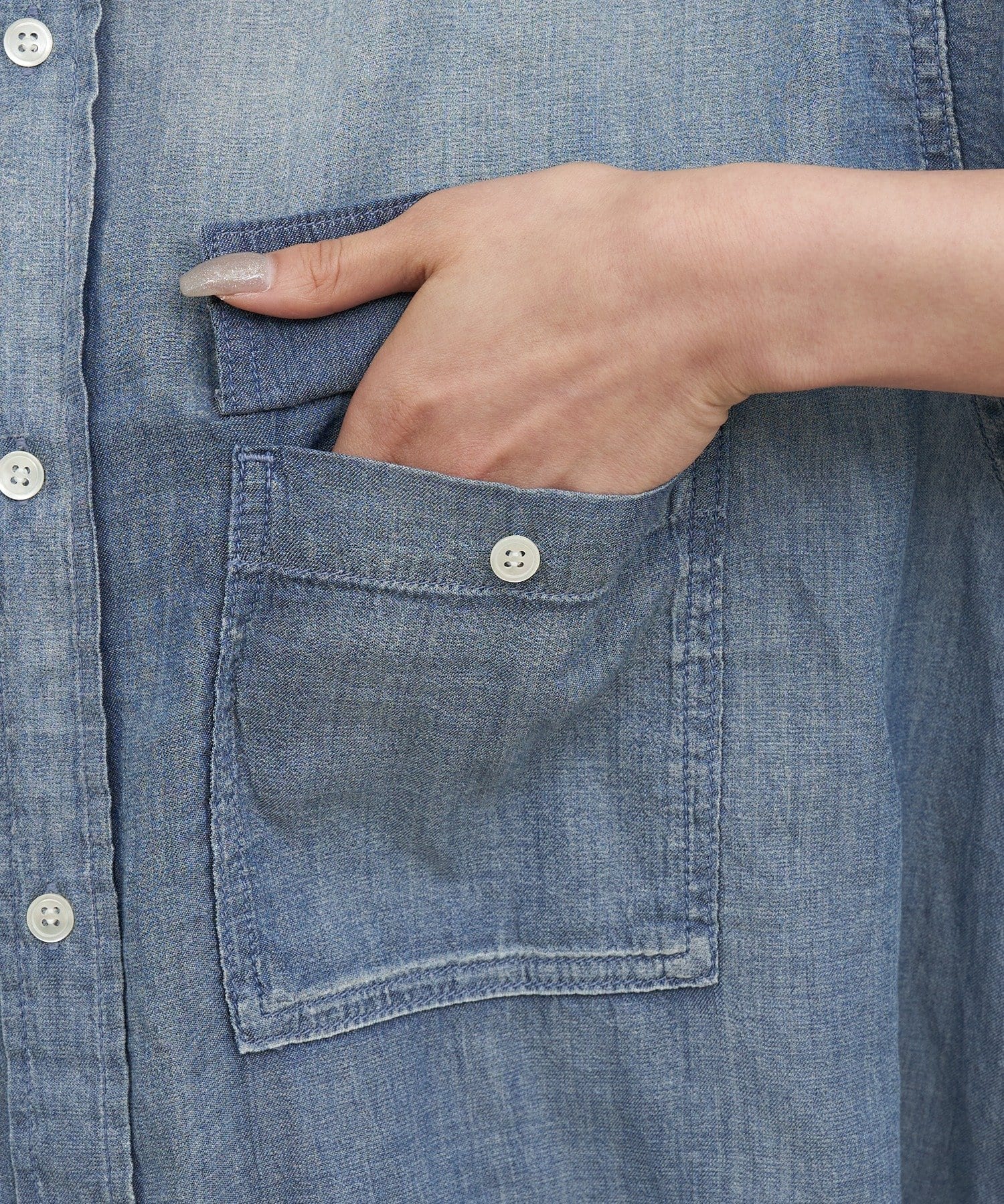 GALLARDAGALANTE(ガリャルダガランテ) 【3/20(金) 8:00～ 予約開始】【驚くほど軽い！】シアーデニムシャツ