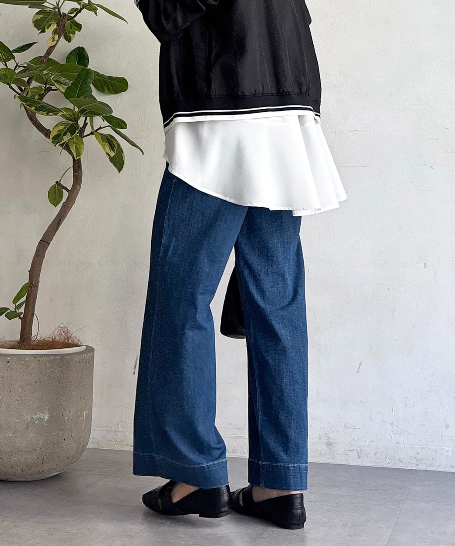 un dix cors(アンディコール) ストレート薄デニムパンツ