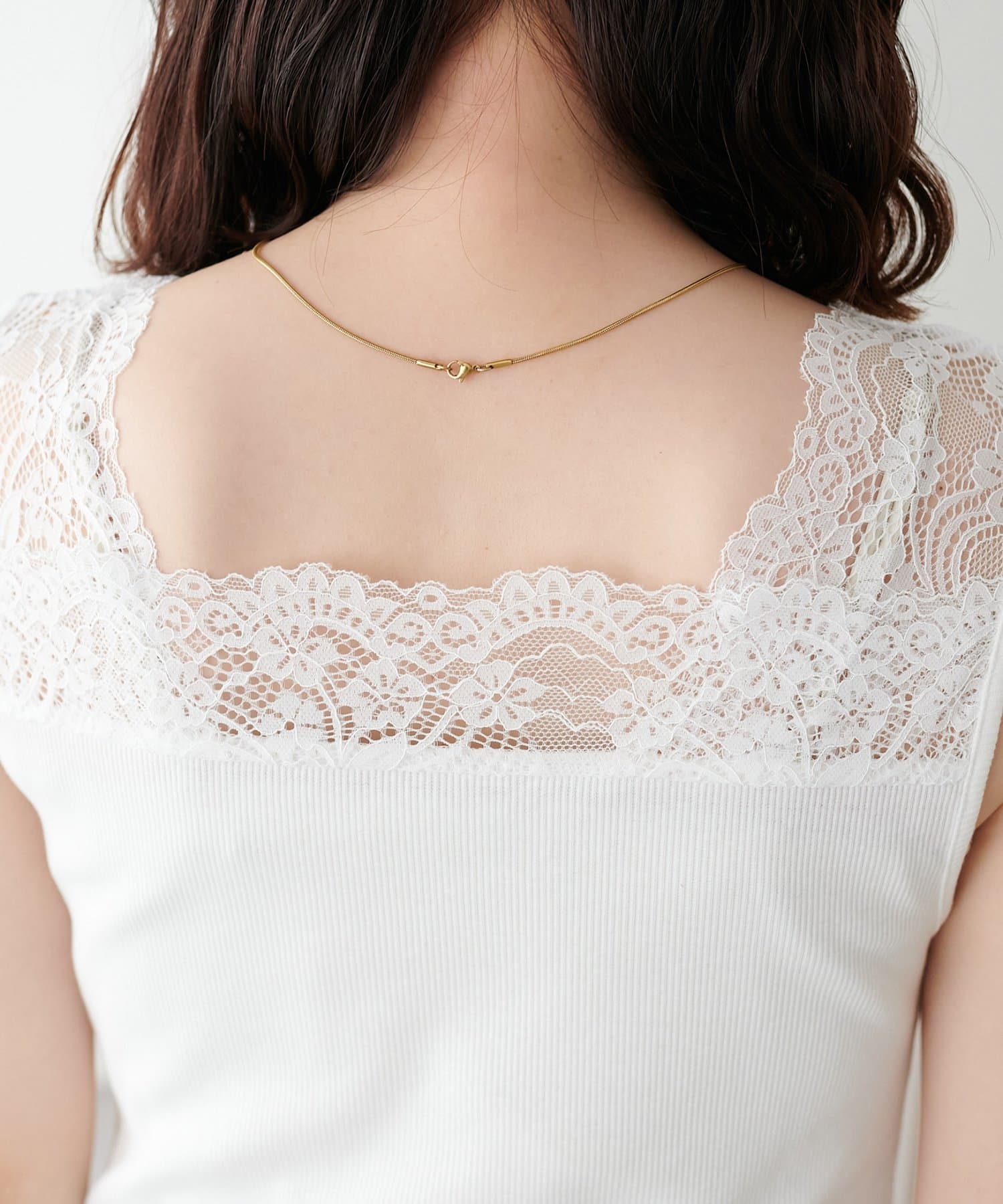 DISCOAT(ディスコート) 【WEB限定】レースタンクトップ