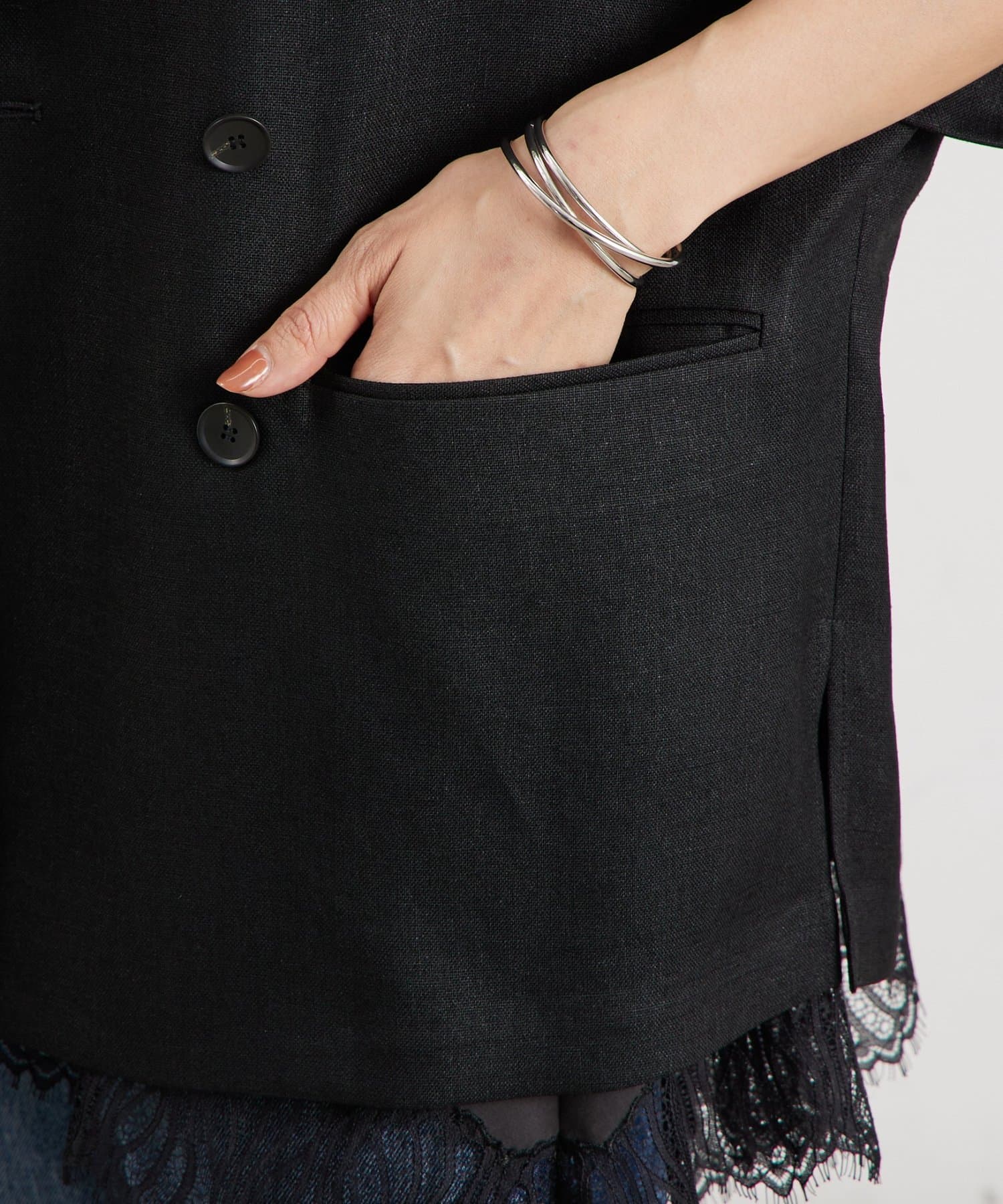 BEARDSLEY(ビアズリー) 麻調合繊フレンチジャケット《LIVETART》