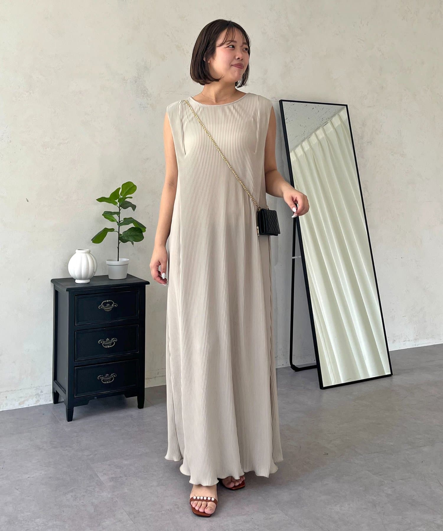 prose verse(プロズヴェール) 【SAPON】前後2wayカットプリーツワンピース