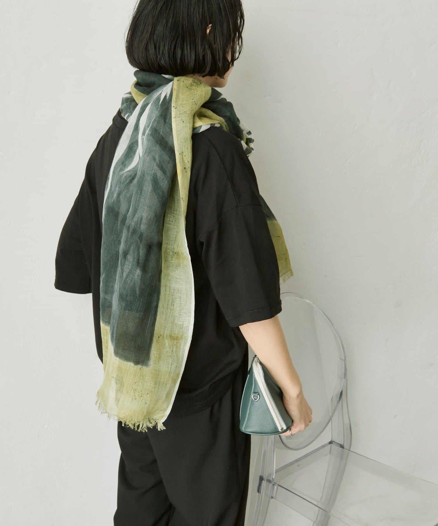 ear PAPILLONNER(イア パピヨネ) 【PYAAR(ピーアール)】WINGS SCARF/羽場柄ストール