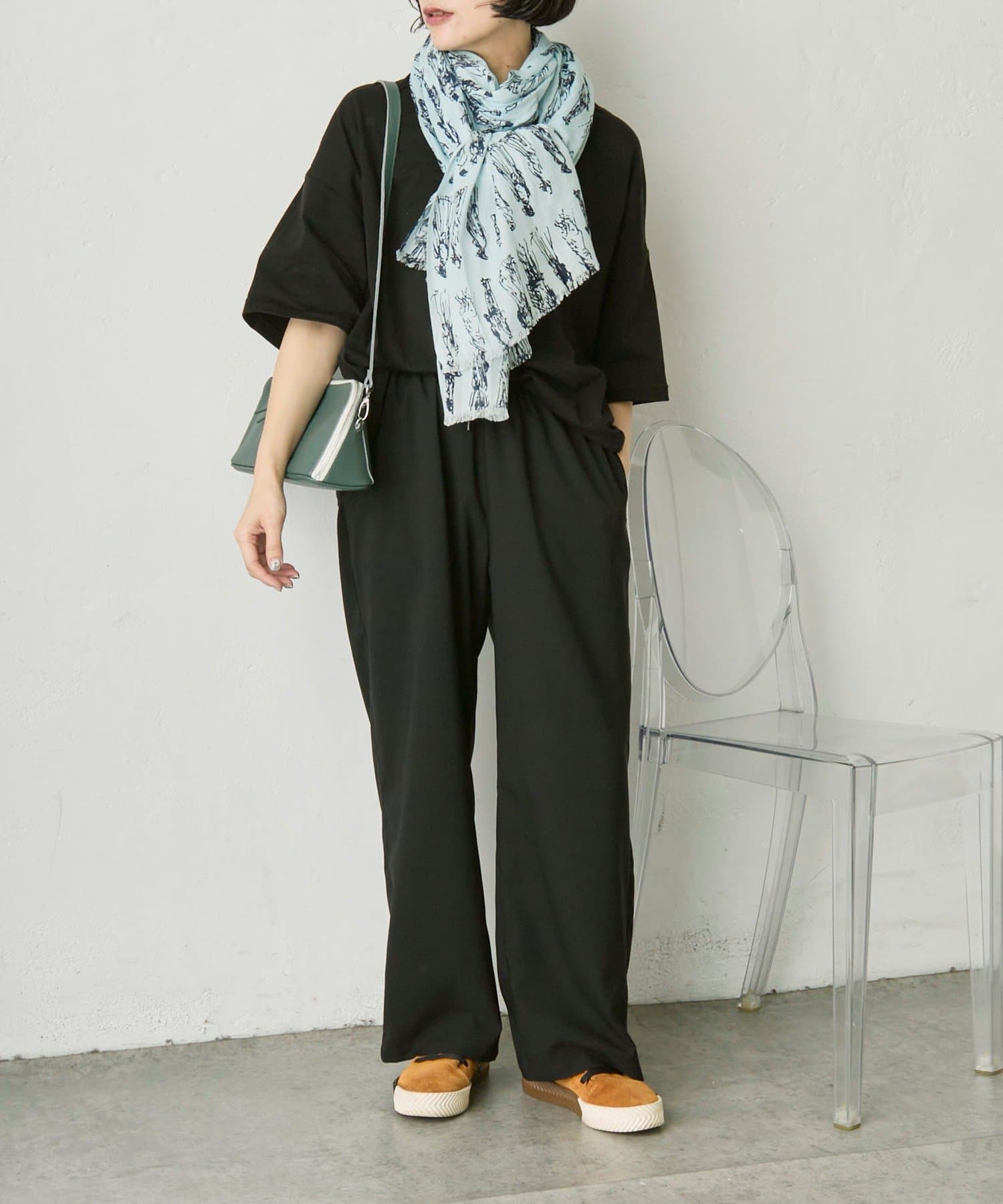 ear PAPILLONNER(イア パピヨネ) 【PYAAR(ピーアール)】PEOPLE SCARF/ピープル柄ストール