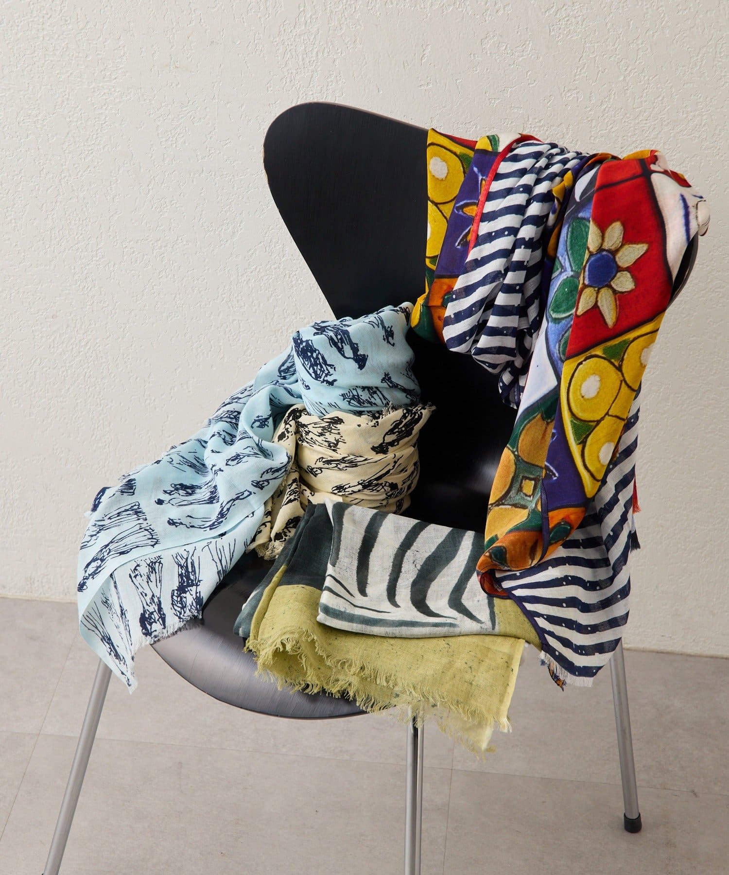 ear PAPILLONNER(イア パピヨネ) 【PYAAR(ピーアール)】PEOPLE SCARF/ピープル柄ストール